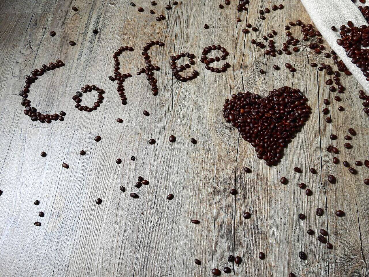 Love Coffee Beans Wood Stock Free