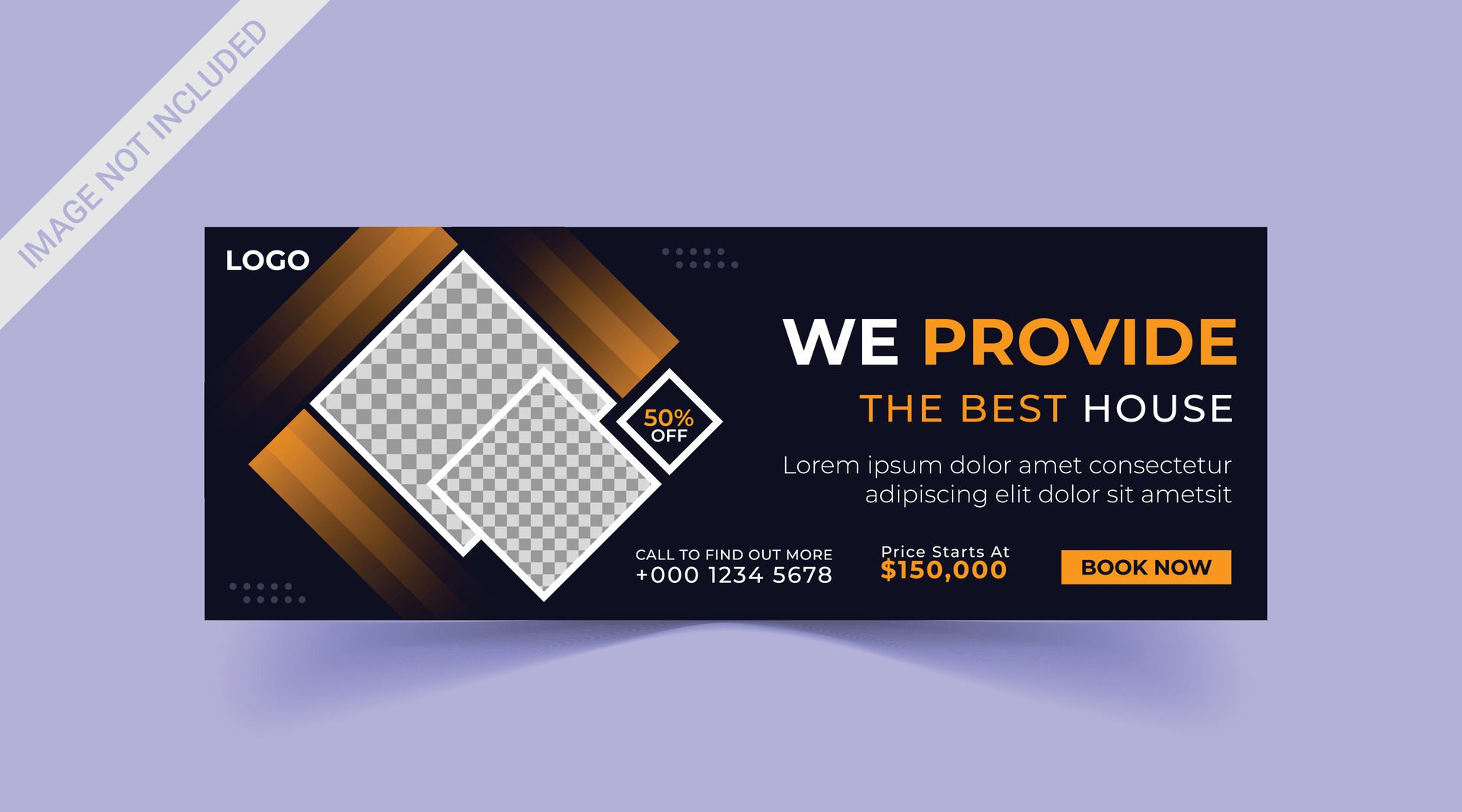 Real estate Social media cover banner. corporate real estate construction cover, social media post, web banner, template Free Vector