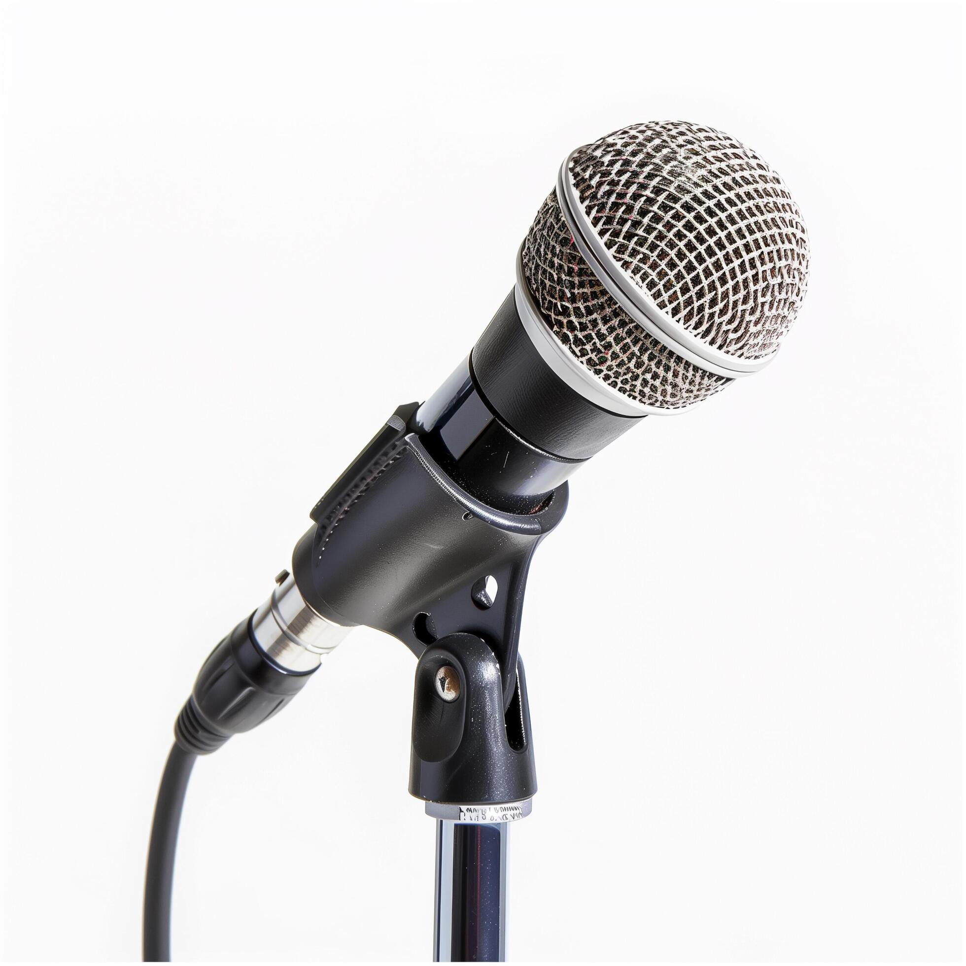 Isolated Wired Microphone on Transparent Background Stock Free