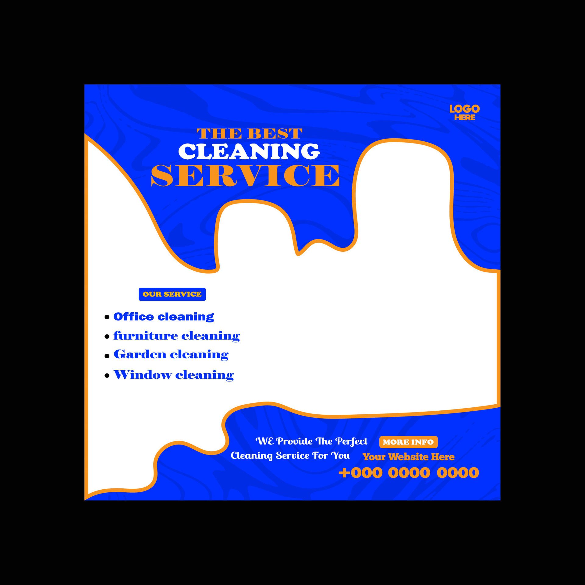 Reliable Cleaning service banner design and square social media post template Free Vector