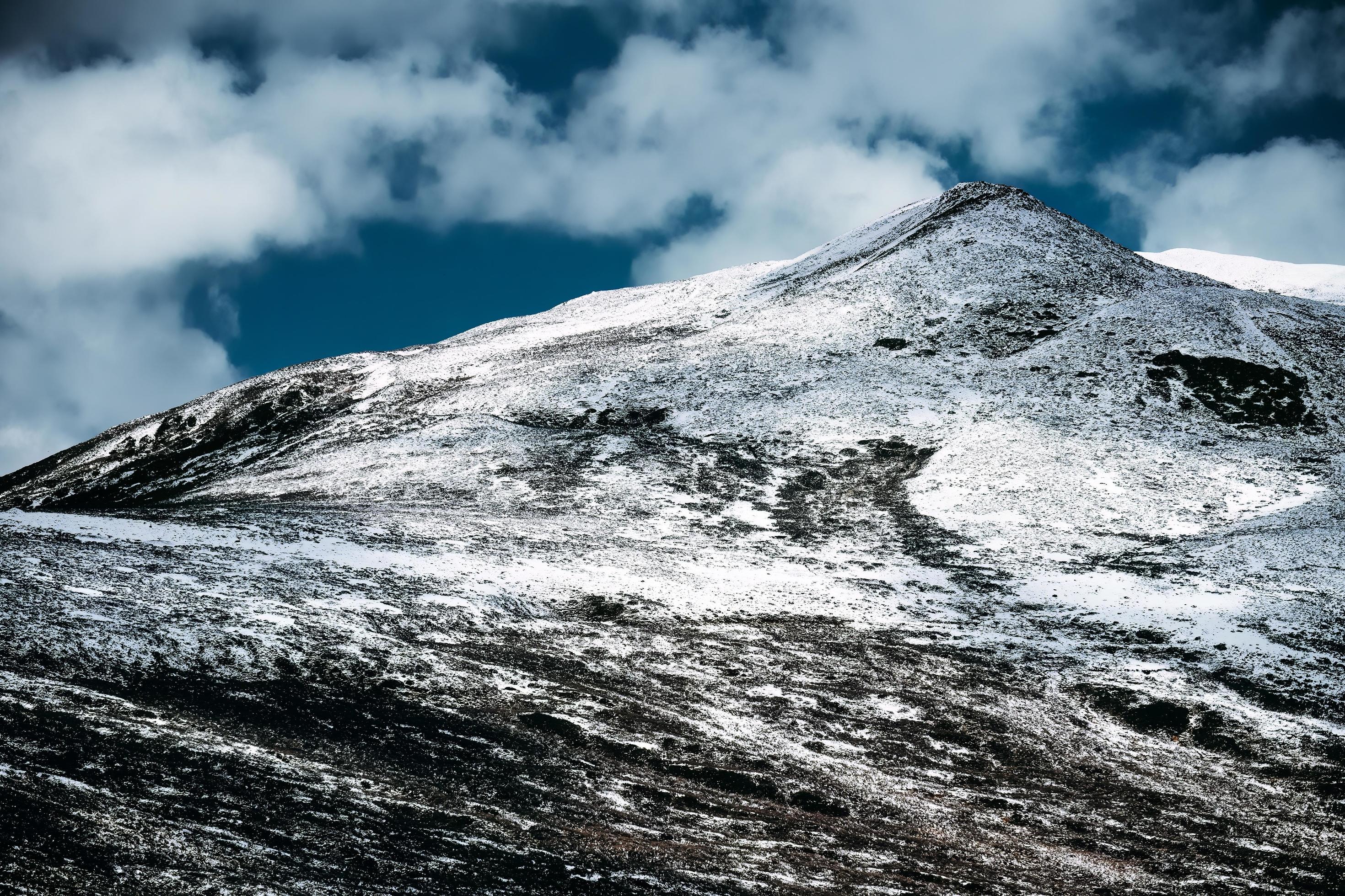 Spectacular scenery in the high mountains of western Sichuan, China, with different seasons Stock Free