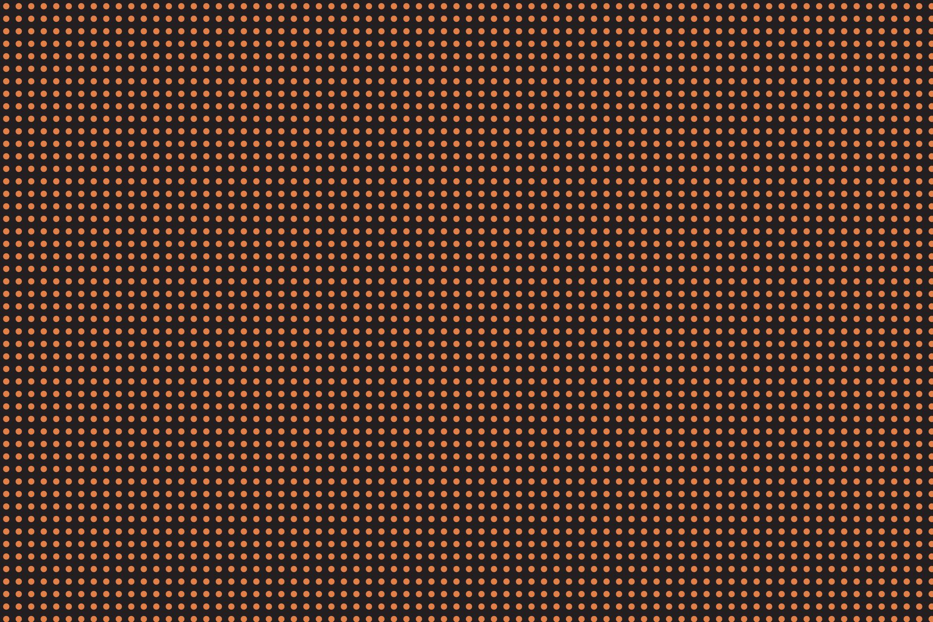 simple abstract moon cake brown color small polka dot pattern on black color background with a pattern of dots with orange dots Free Vector