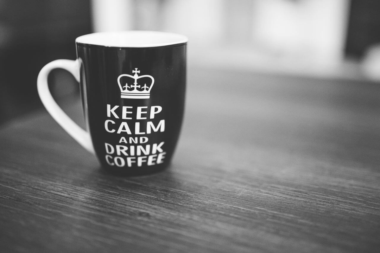 Keep Calm Black Coffee Mug Stock Free