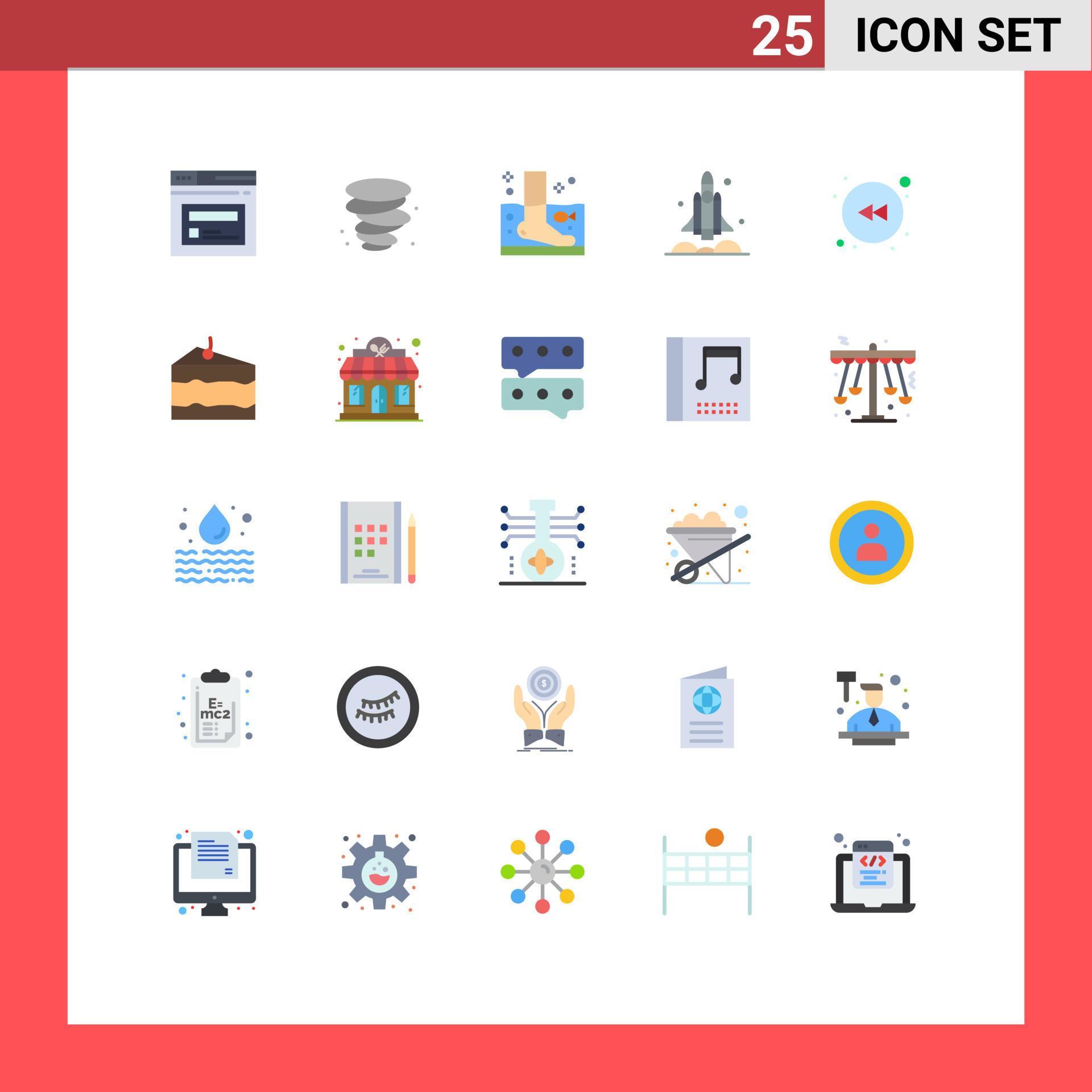 Set of 25 Modern UI Icons Symbols Signs for arrow transport relaxation spaceship launcher Editable Vector Design Elements Stock Free