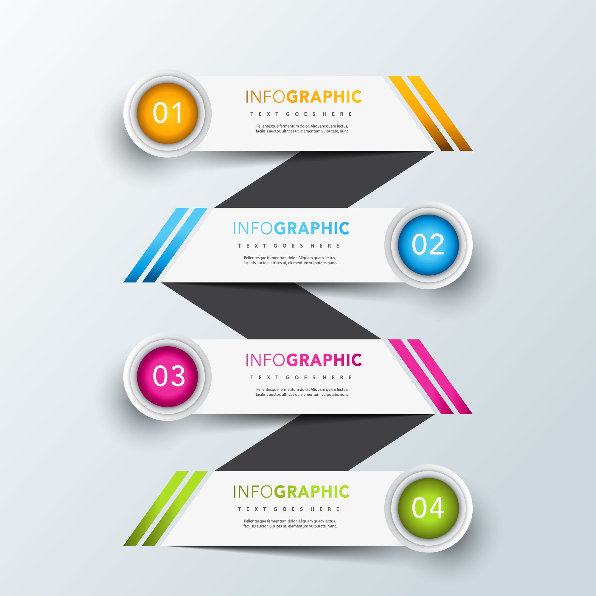 Ladder infographic banner template design Free Vector