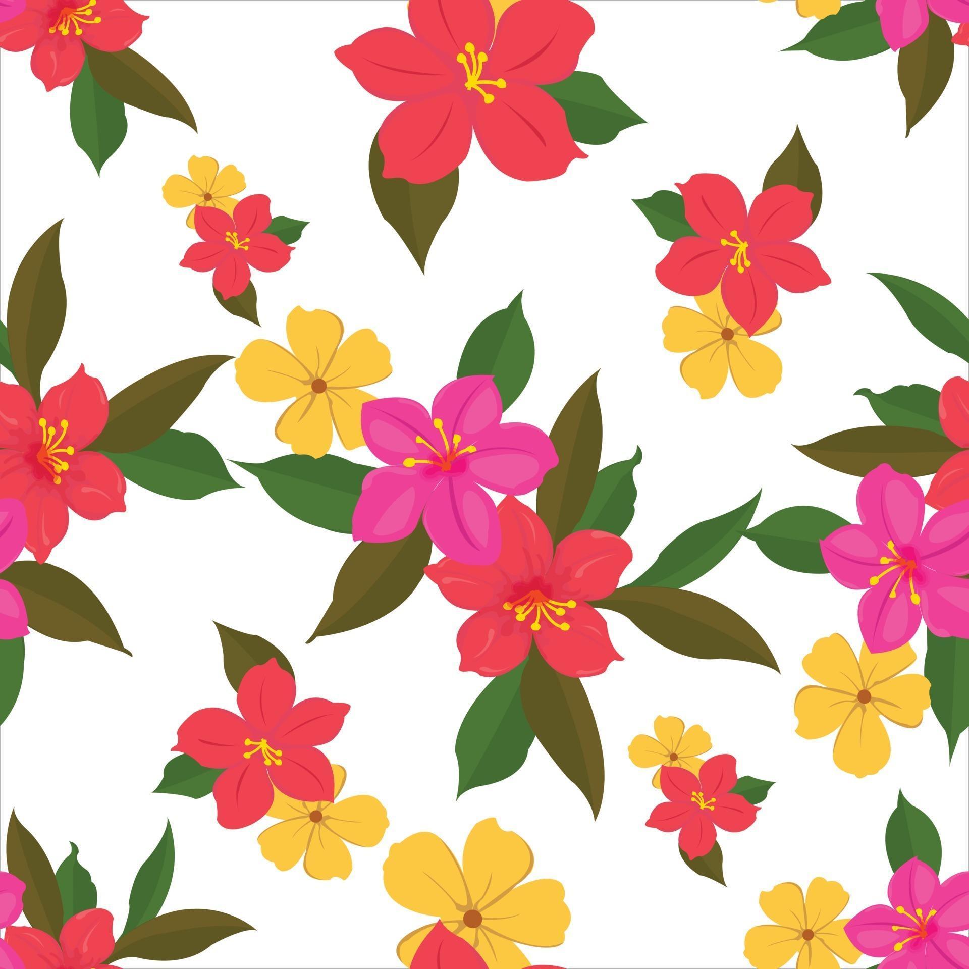 flower cute pattern seamles background Stock Free