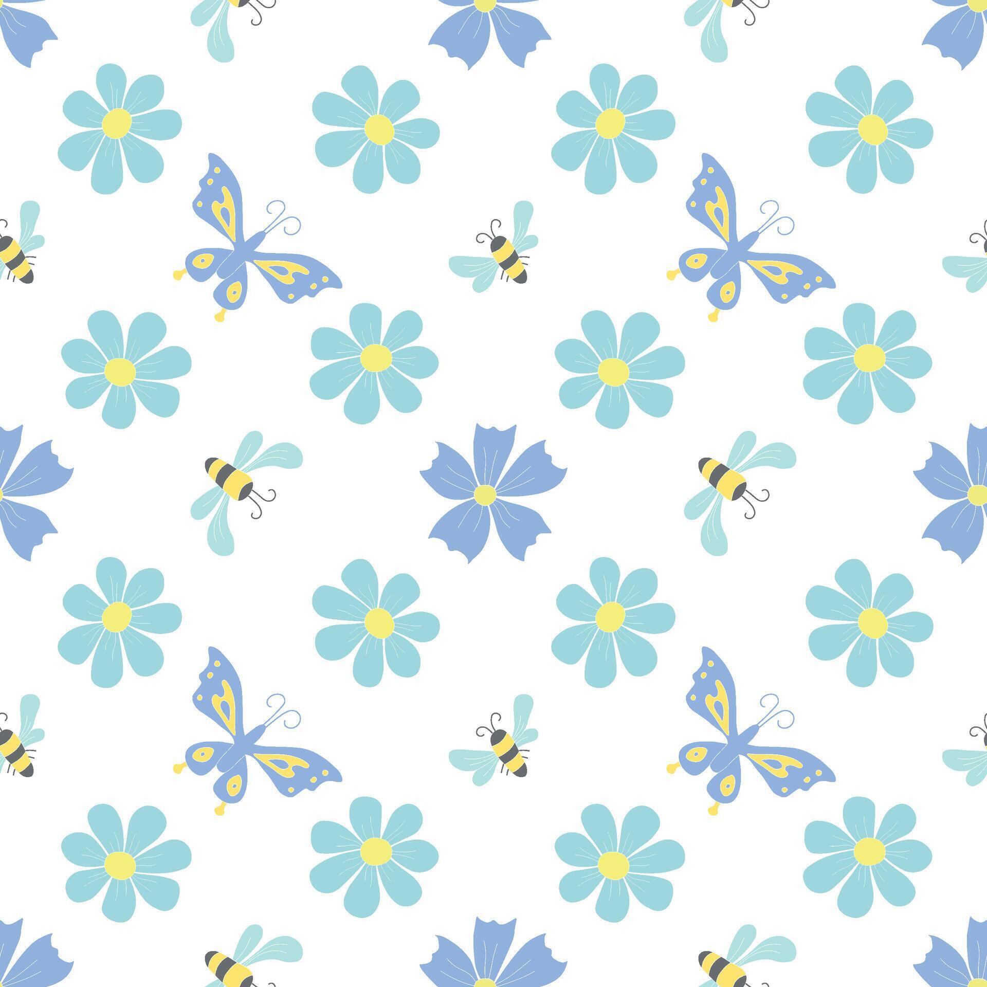 Spring floral pattern. Seamless pattern with flowers Stock Free