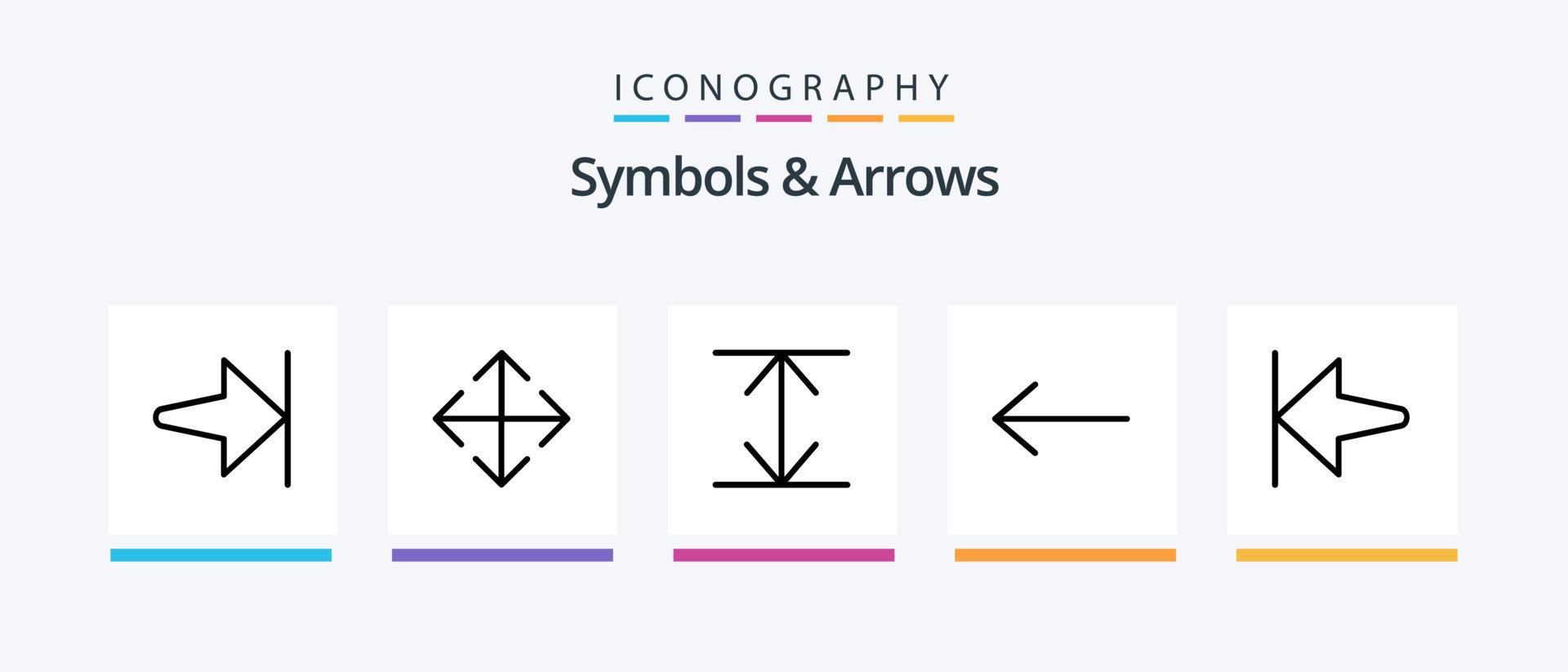 Symbols and Arrows Line 5 Icon Pack Including . upside. enter. arrow. Creative Icons Design Stock Free