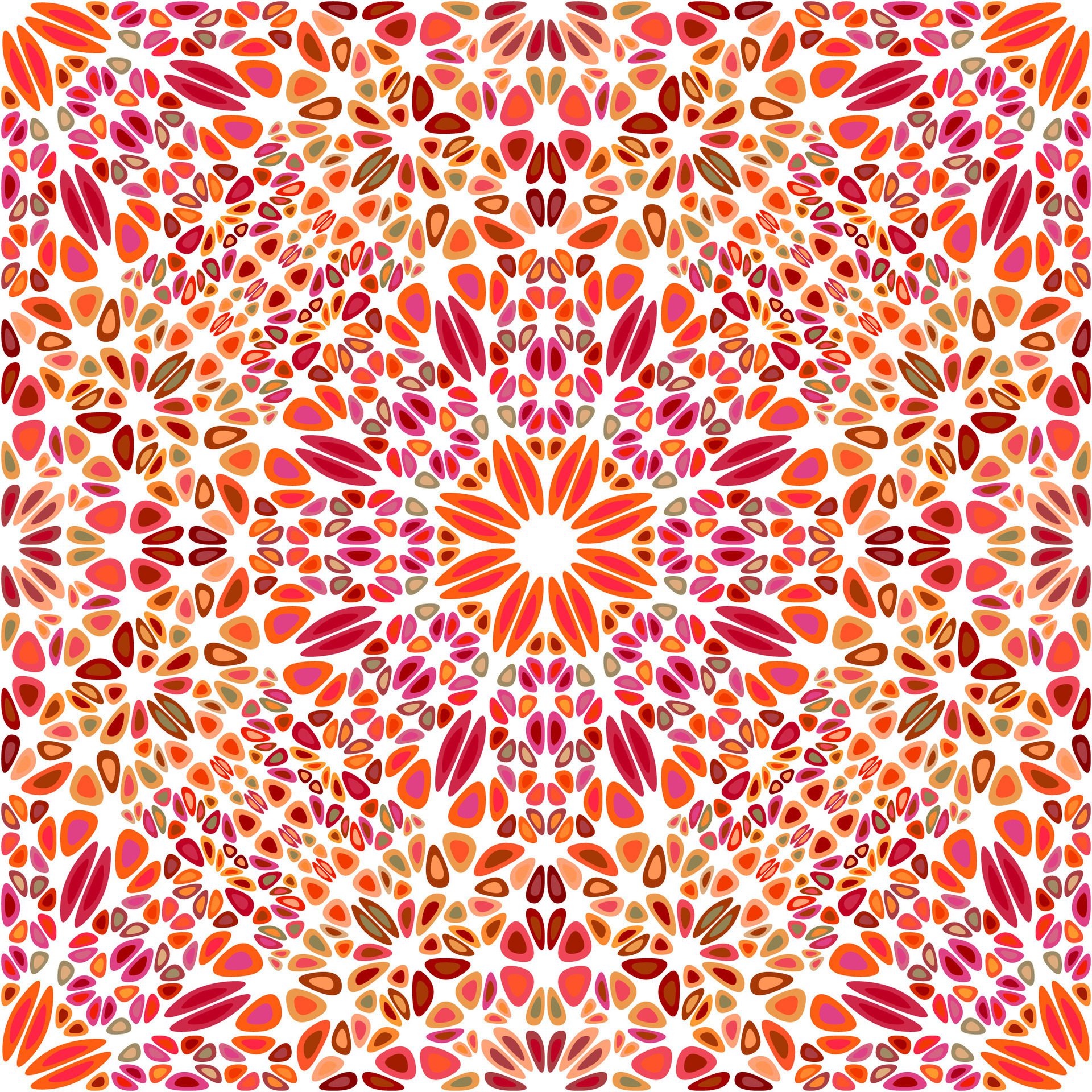 Geometrical bohemian mandala flower pattern – spiritual seamless oriental vector background Free Vector