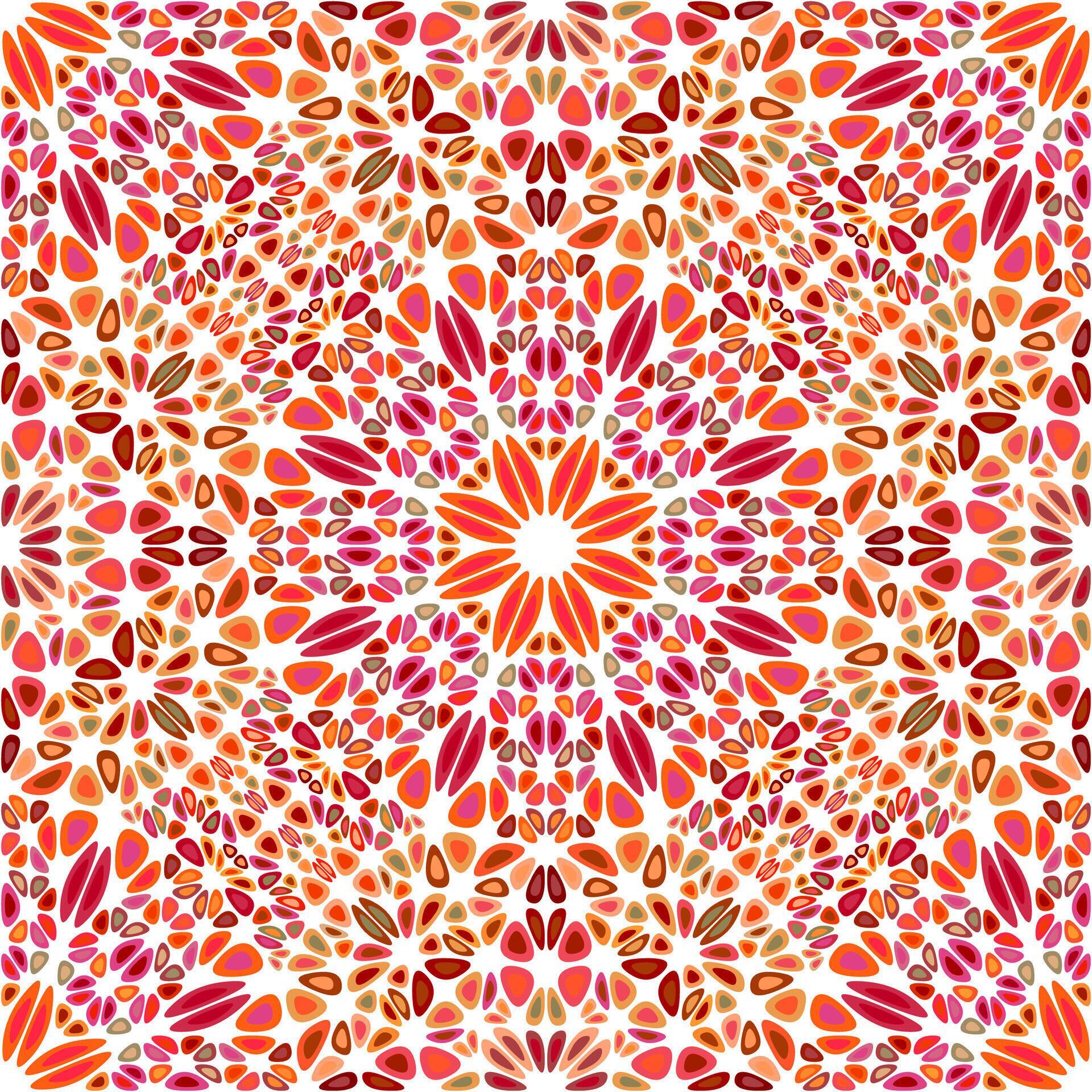 Geometrical bohemian mandala flower pattern – spiritual seamless oriental vector background Stock Free