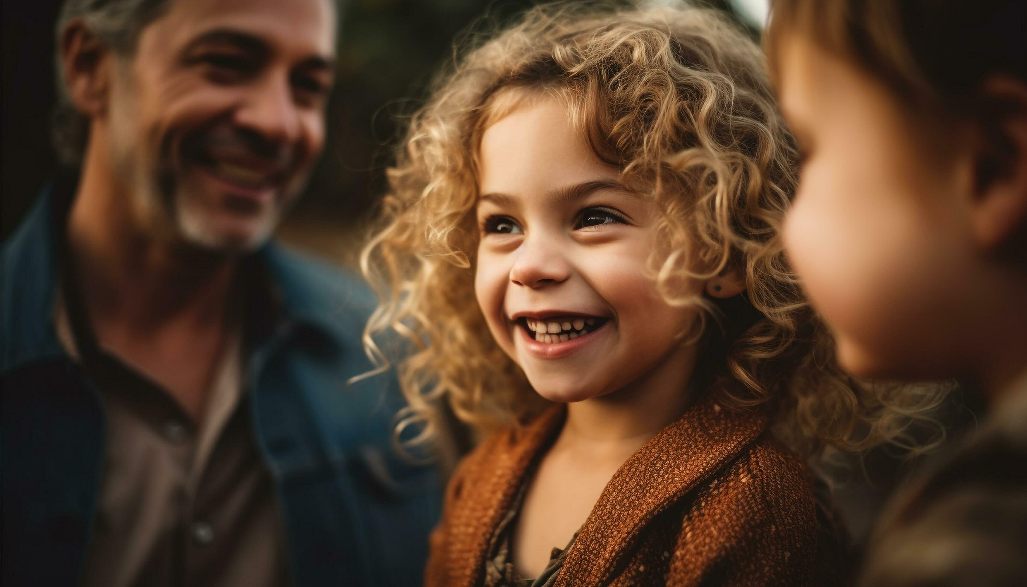 Family bonding, enjoying nature, carefree summer fun generated by AI Stock Free