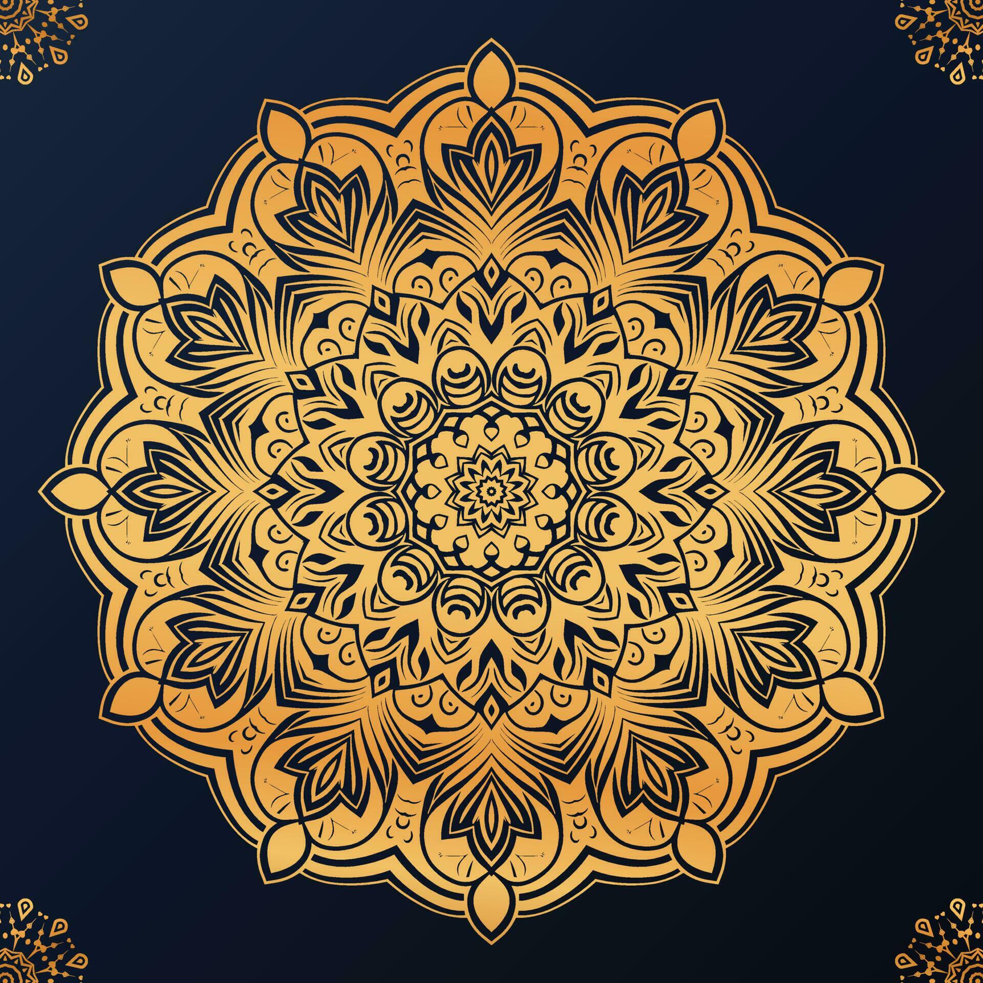 Vector flower luxury mandala background arabesque style Stock Free and Free SVG