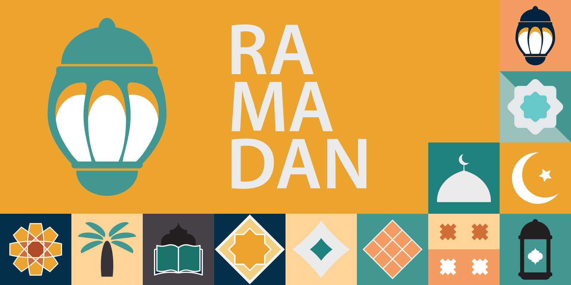 
									Ramadan Kareem,Islamic greeting card template with ramadan for wallpaper design,poster, media banner. Free Vector