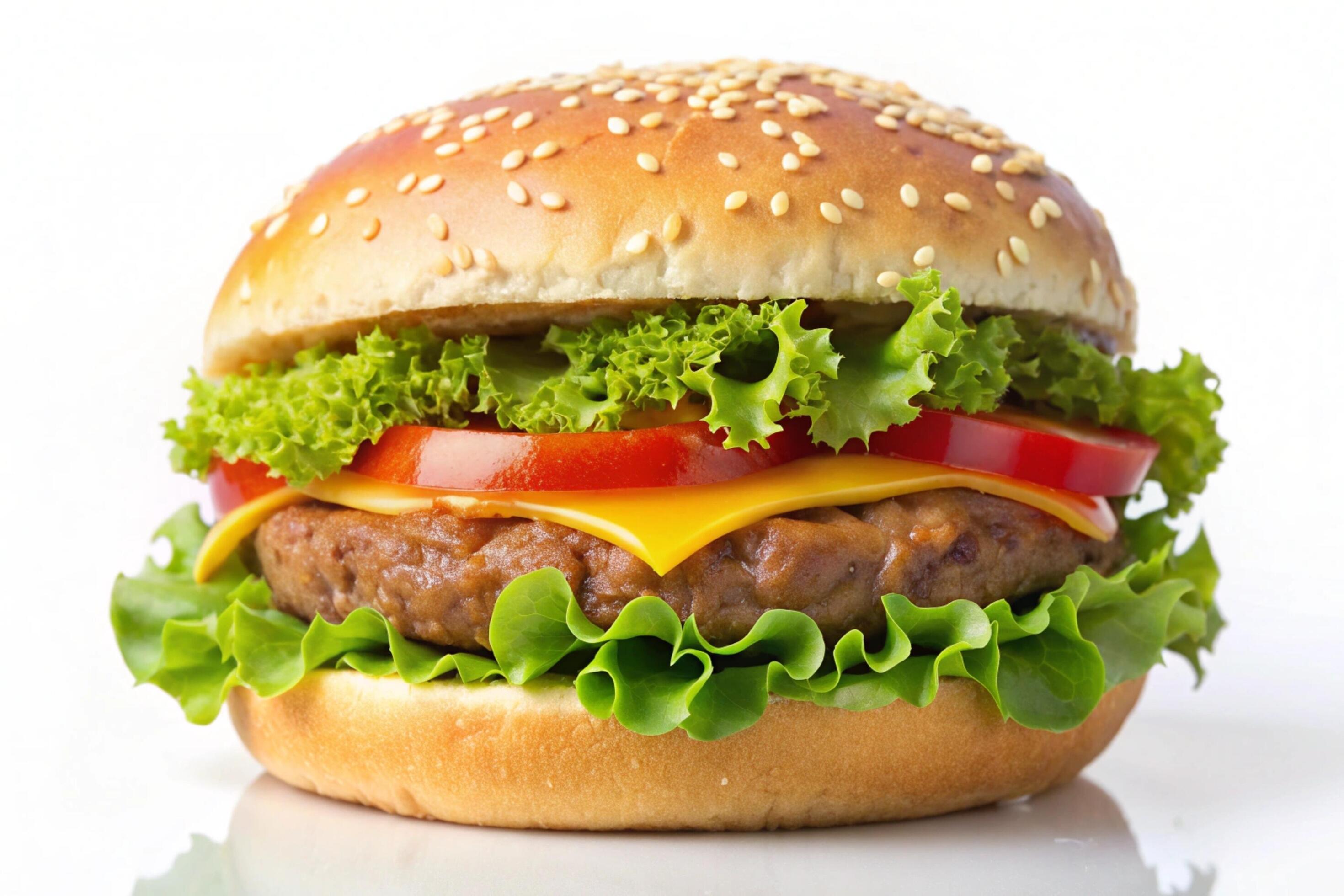 Burger photo isolated on clean background Stock Free