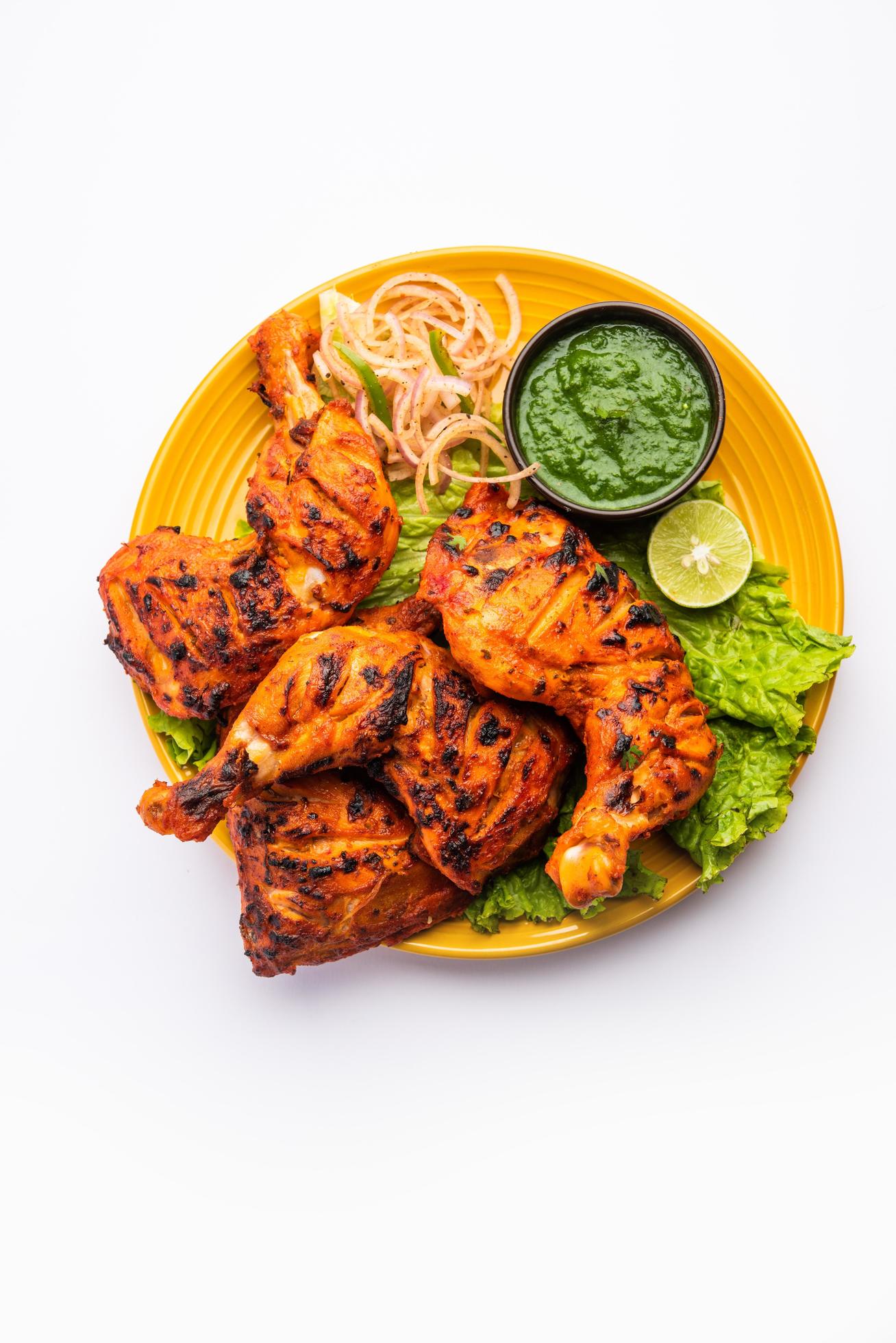 Tandoori Chicken is an Indian non vegetarian spicy food Stock Free