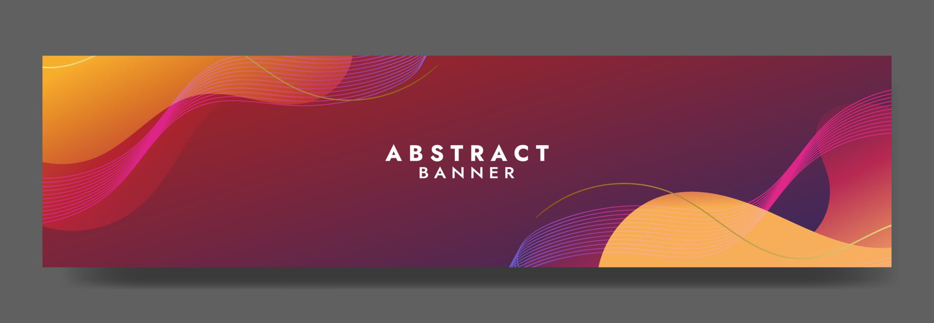 Abstract Red Fluid Wave Banner Template Free Vector