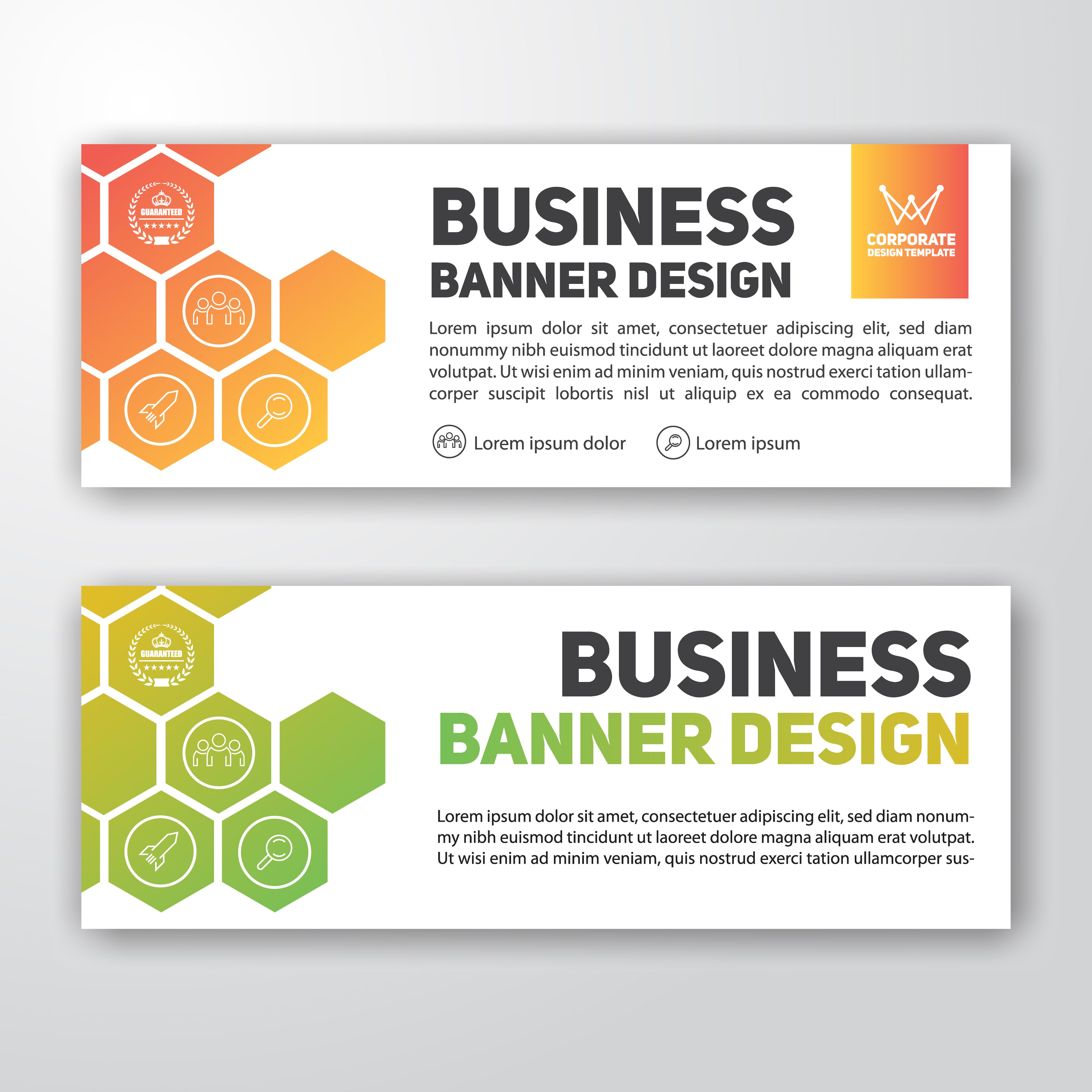 Modern corporate banner background design Free Vector and Free SVG