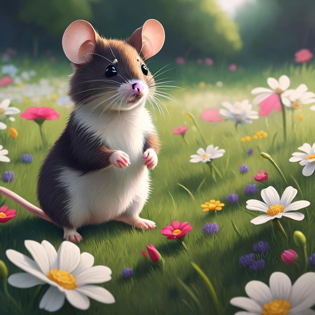 Cute mouse surrounded by by @ai_generated