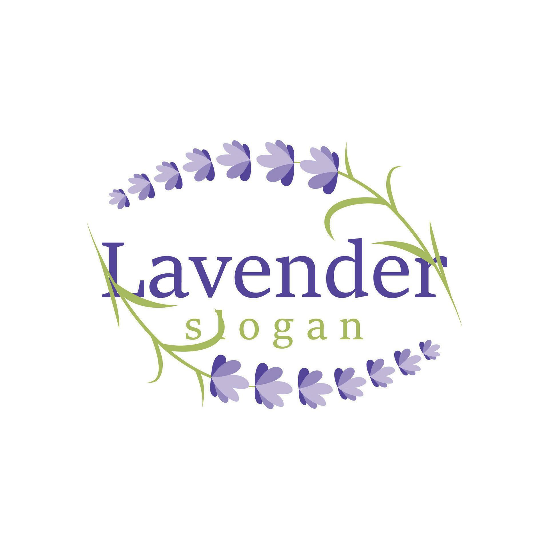 Lavender Logo Elegant Purple Flower Plant Illustration Floral Ornament Design Stock Free