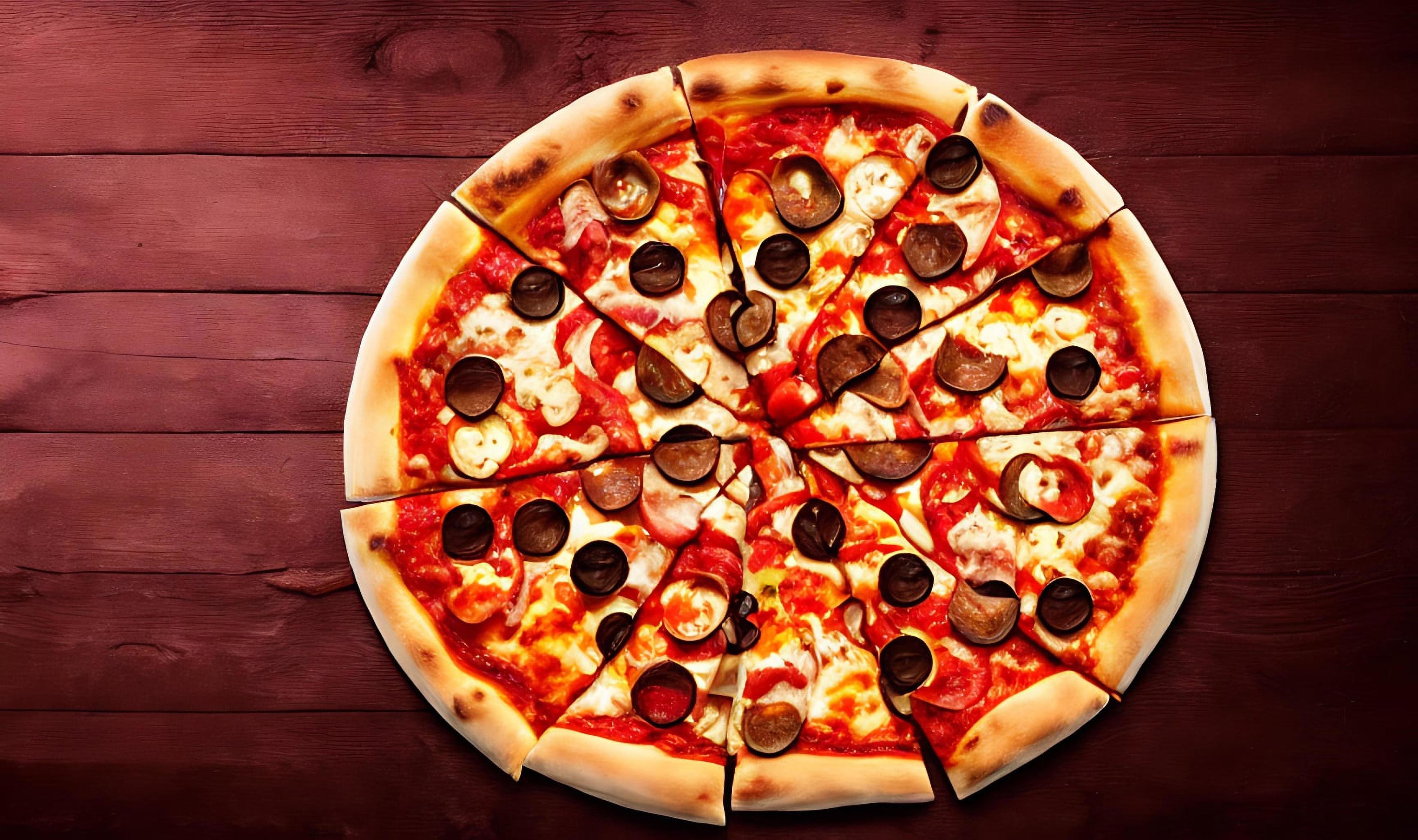 Pizza. Traditional Italian cuisine fast food. Stock Free