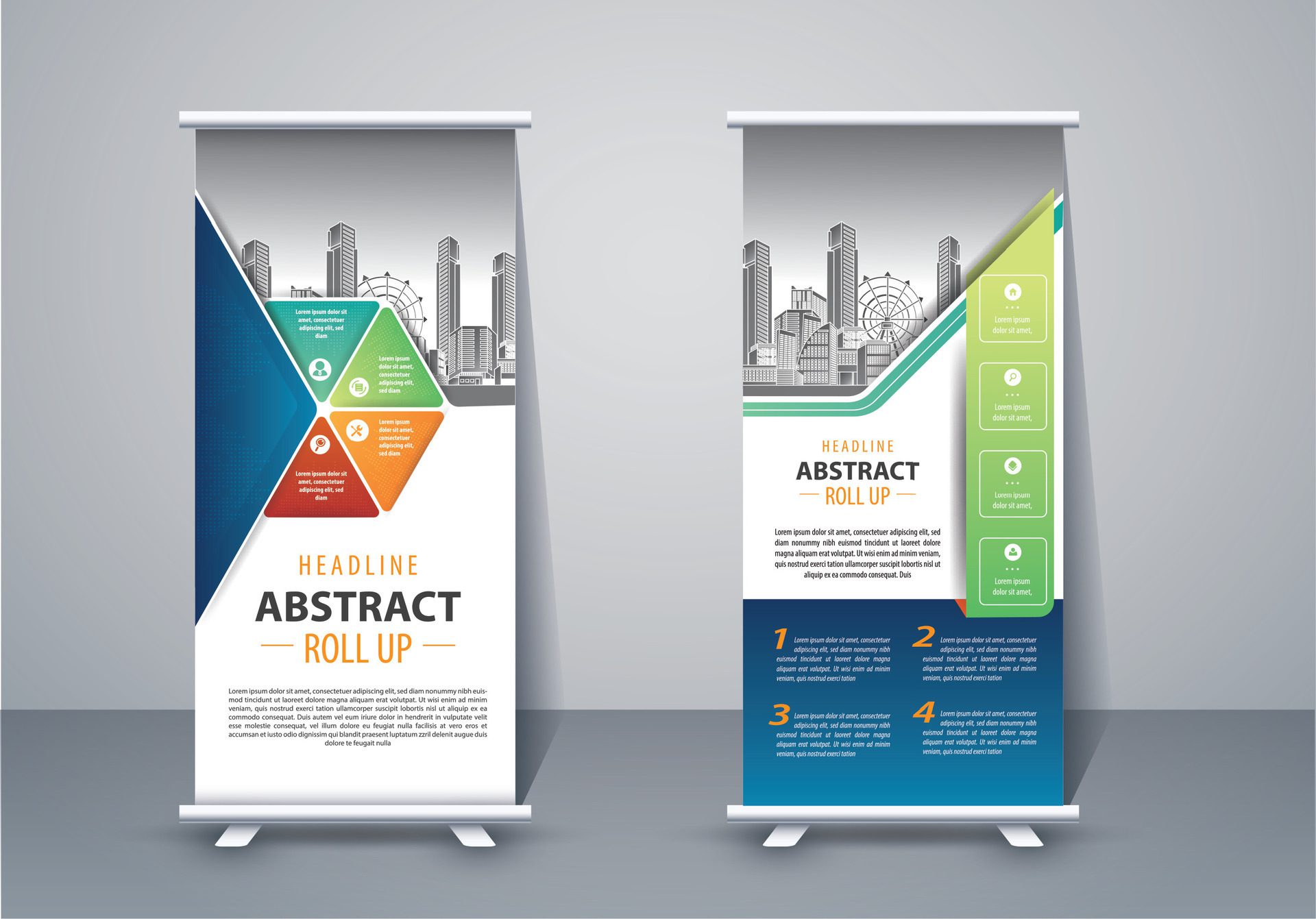 Vertical Banner Design Signboard Advertising Brochure Flyer Template X-banner and Street Business Flag of Convenience, Layout Background Free Vector