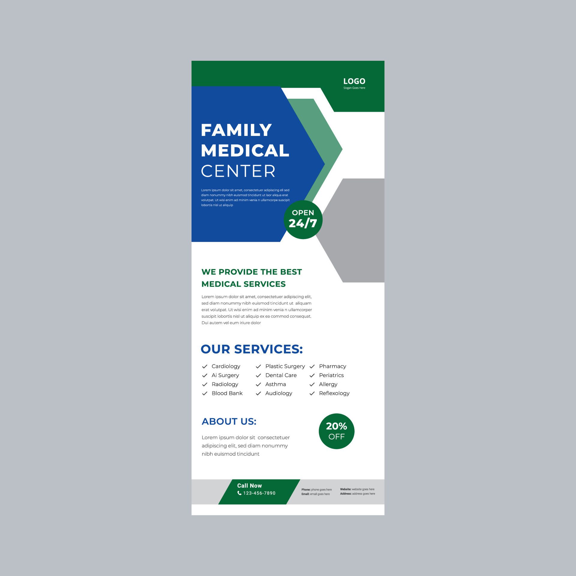 Modern business rollup banner design Free Vector