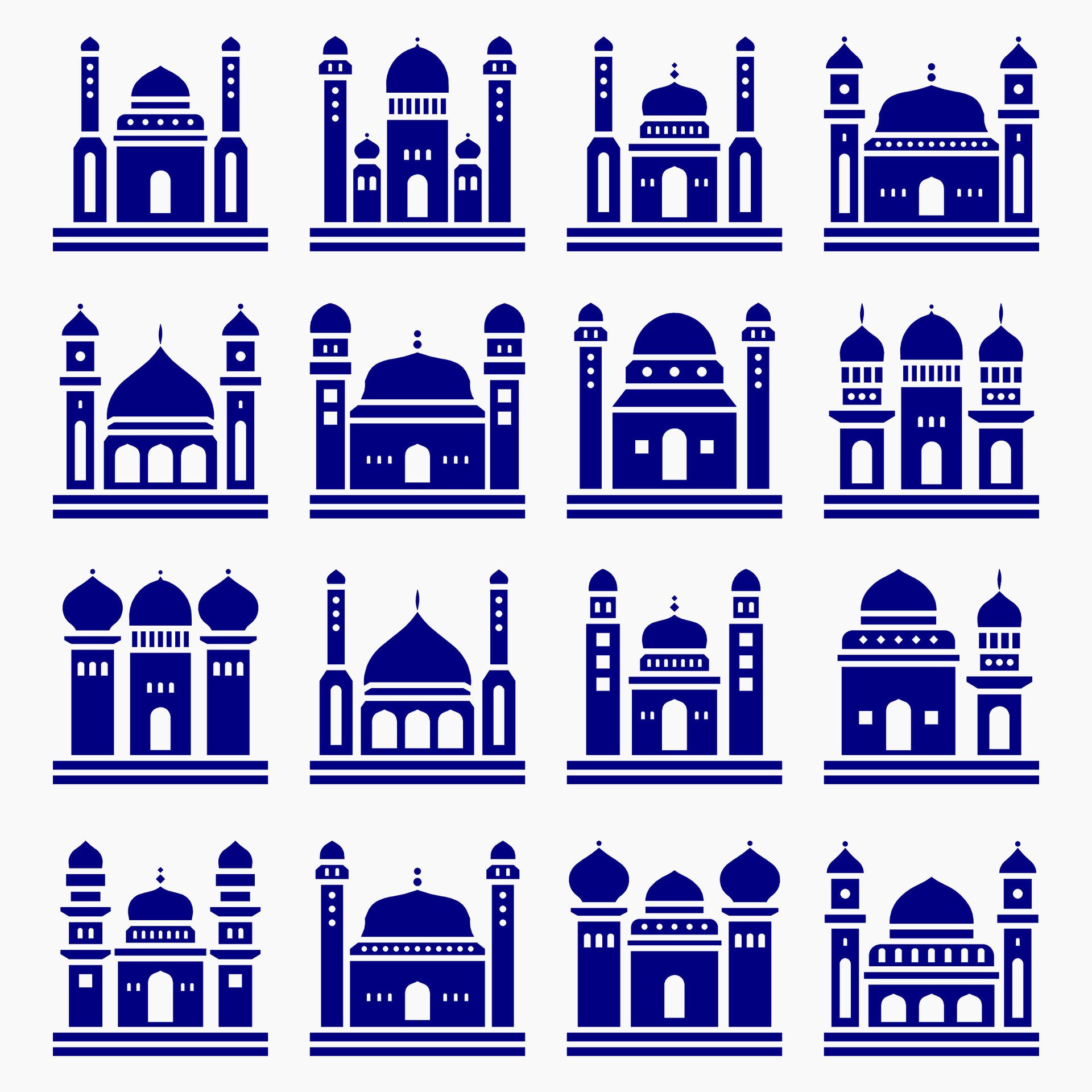 Mosque Muslim Pattern for decoration, background, panel, and cnc cutting Free Vector