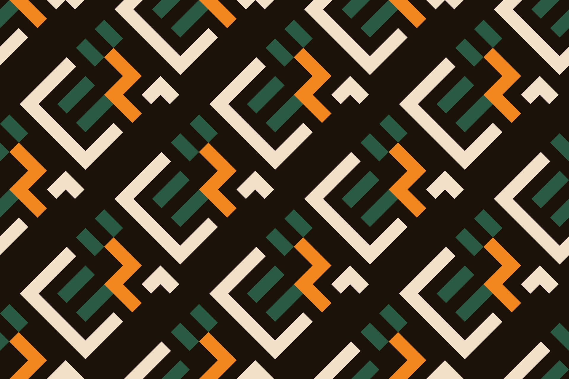 a colorful pattern with a yellow and green design Free Vector