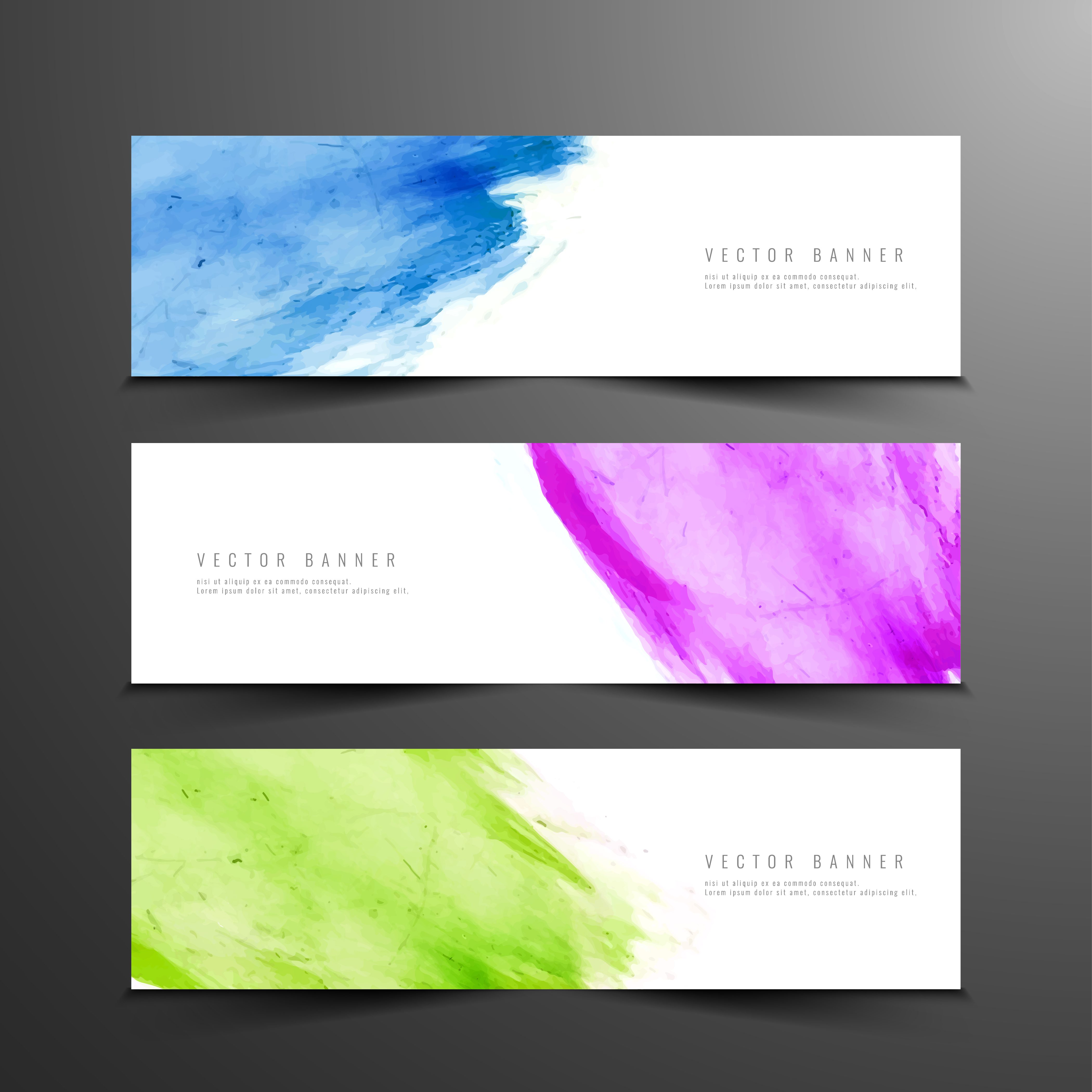 Abstract modern banners set Free Vector