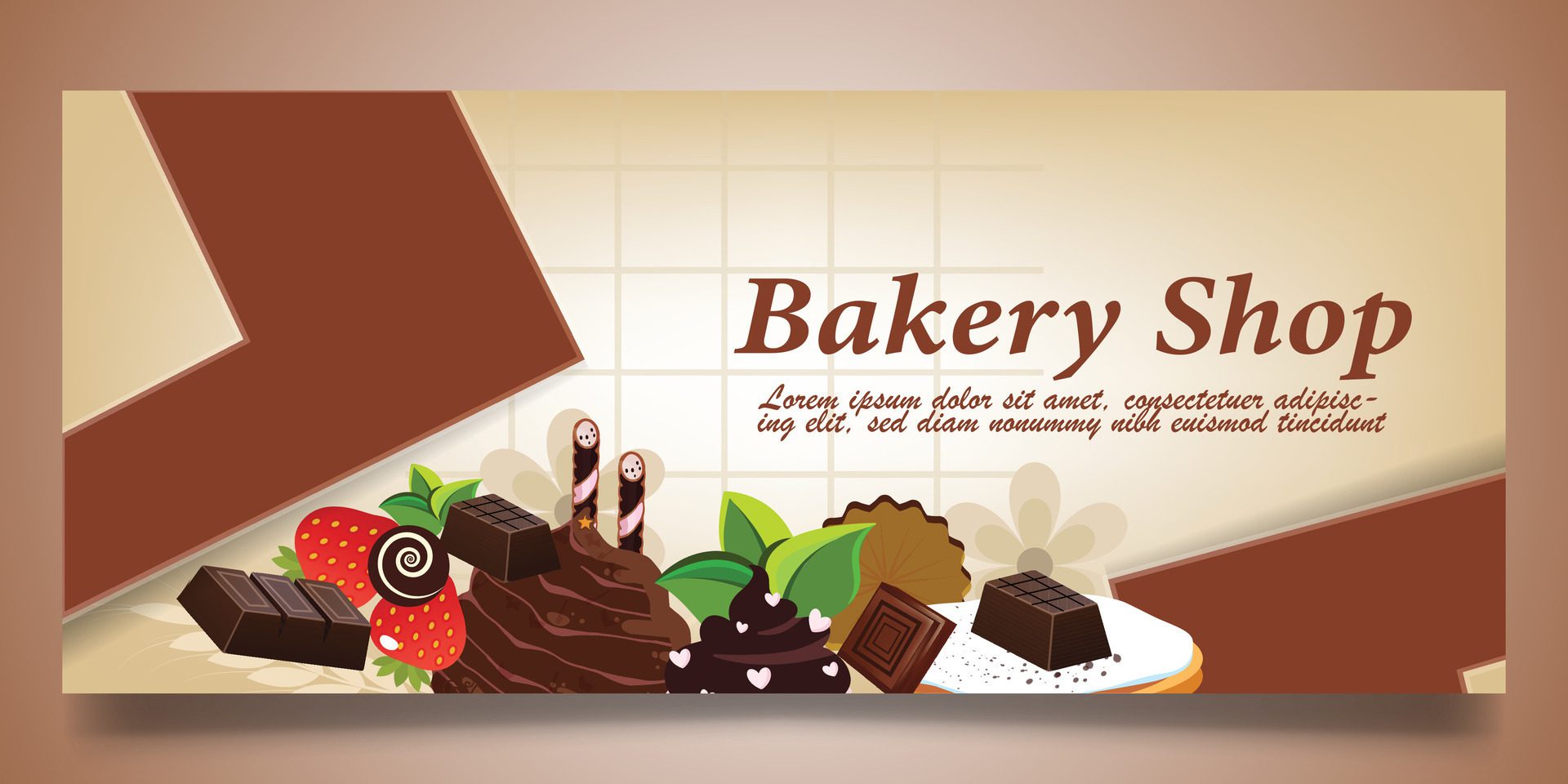 Bakery Shop banner design Free Vector