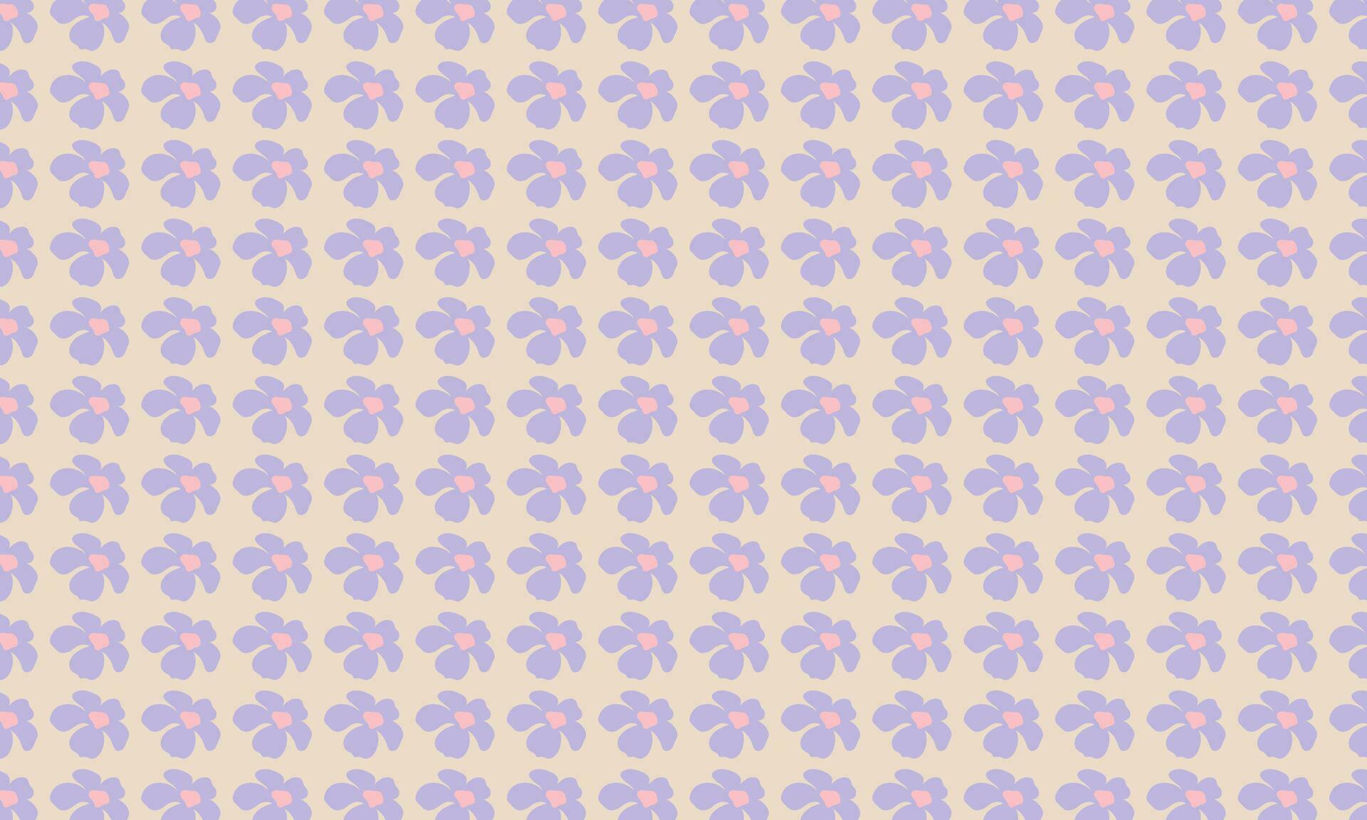 Flower pattern background, cute doodle design Stock Free