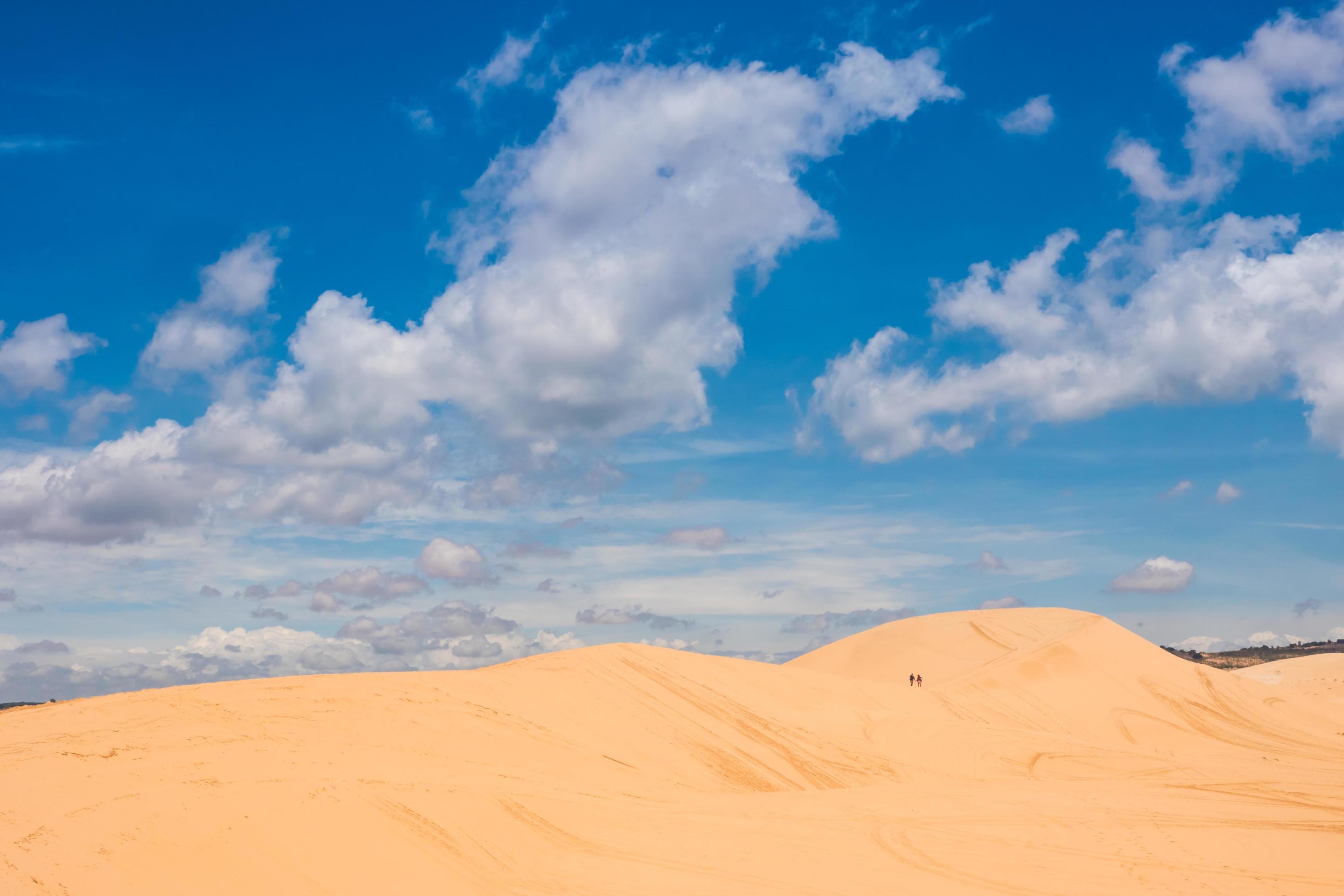 Yellow sand dunes in Mui Ne is a popular tourist destination of Vietnam Stock Free