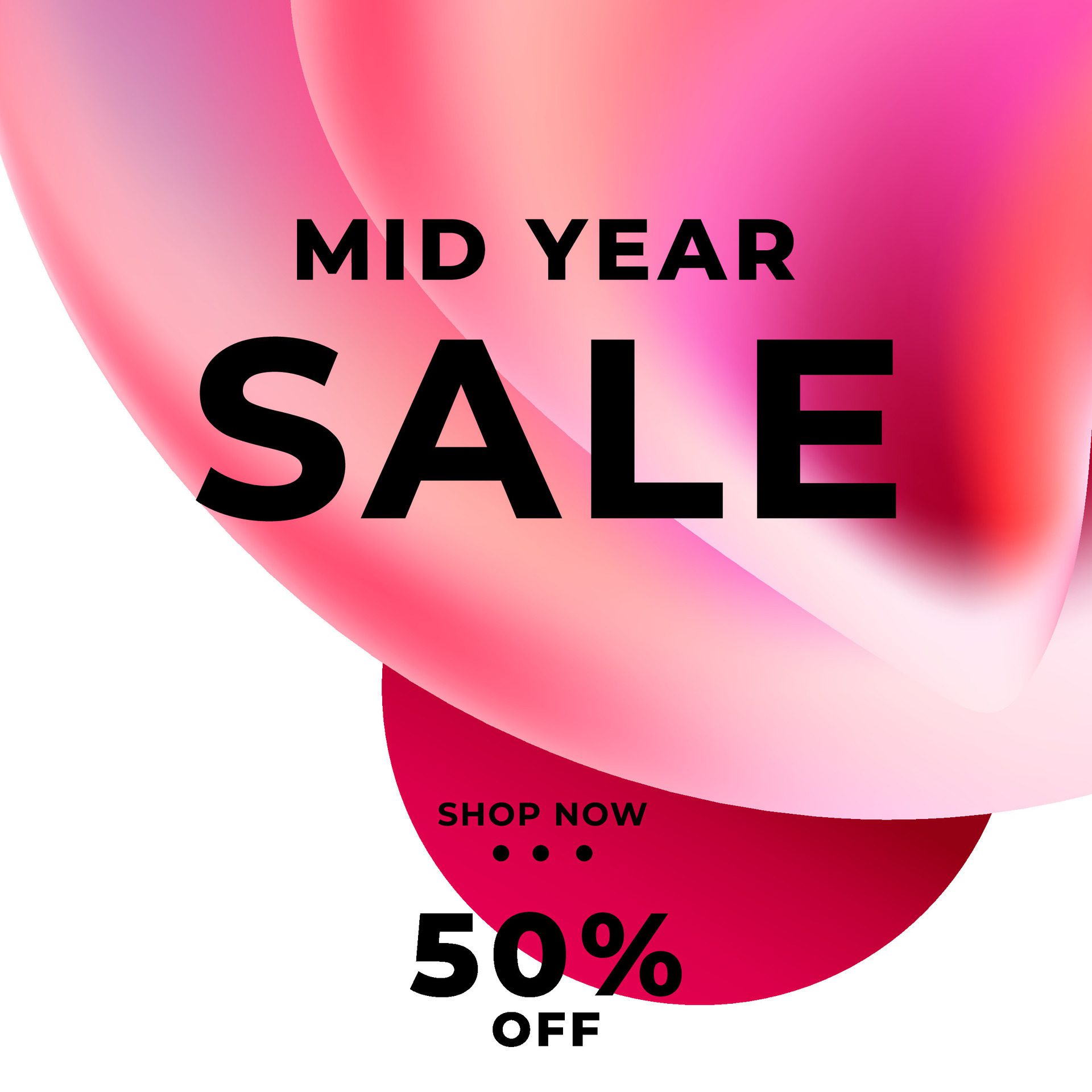 MID YEAR SALE OFFERS AND PROMOTION TEMPLATE BANNER DESIGN.COLORFUL GRADIENT COLOR BACKGROUND. GOOD FOR SOCIAL MEDIA POST, COVER , POSTER Free Vector