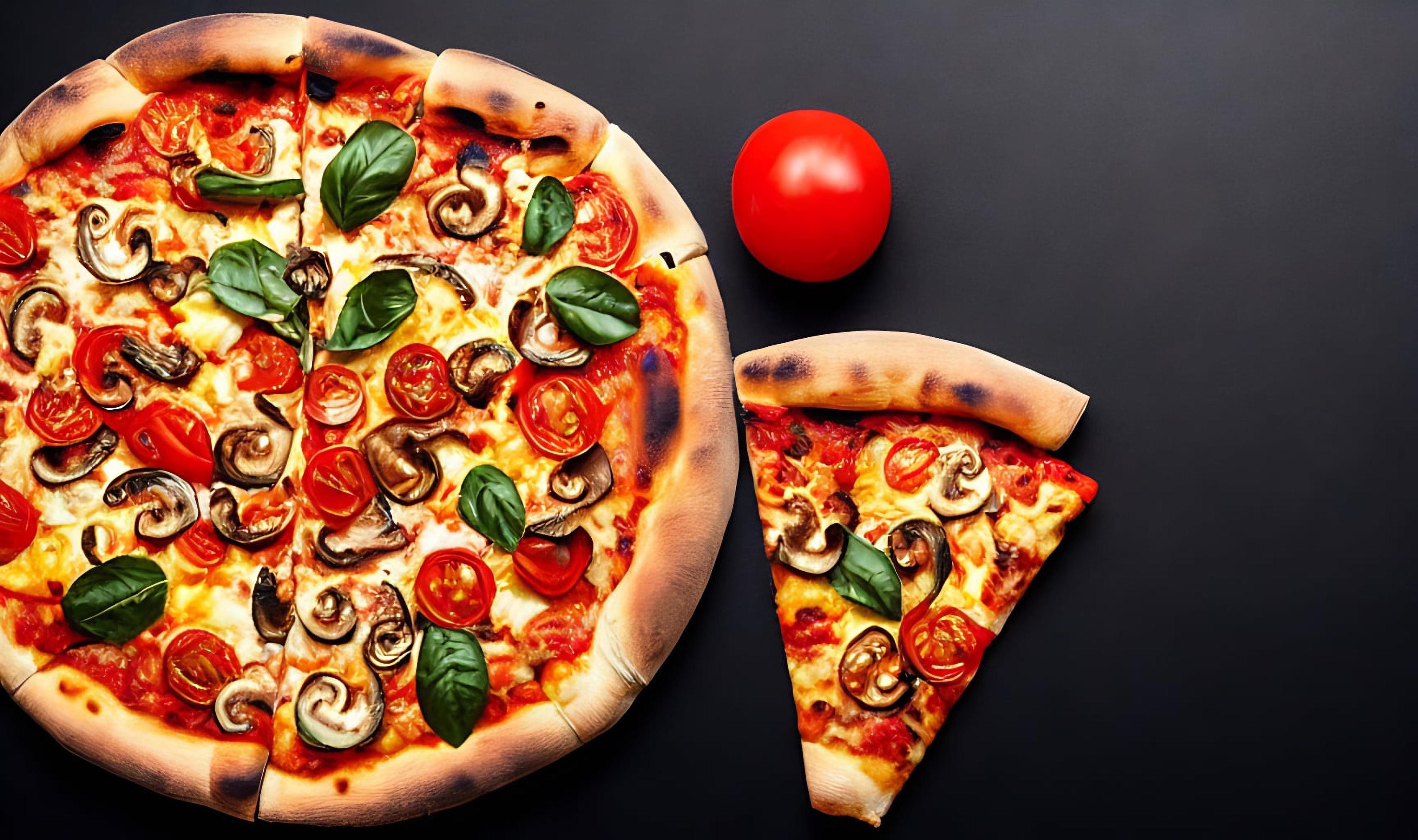 Pizza. Traditional Italian cuisine fast food. Stock Free