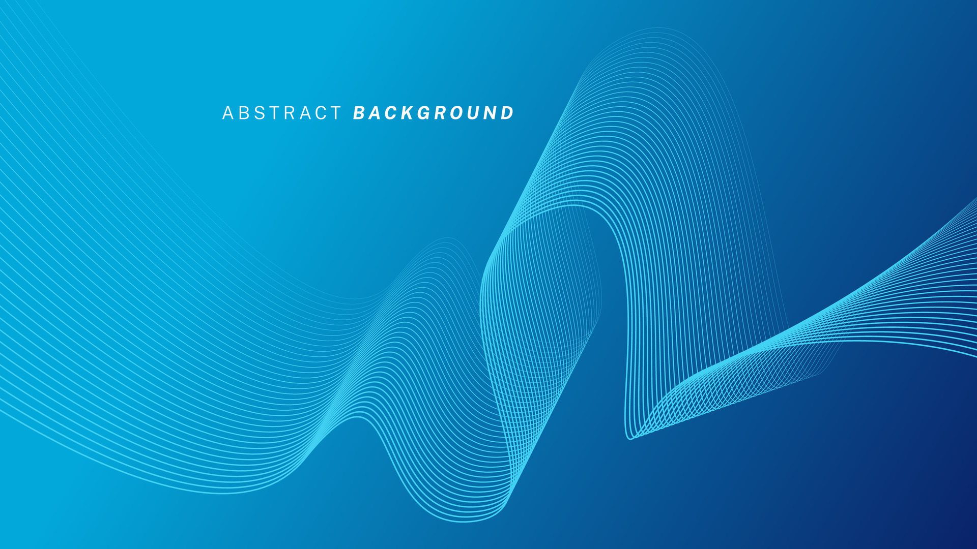 Technology themed dark blue background with wave lines. Futuristic background, suitable for banners, posters, web, presentations, wallpapers Free Vector