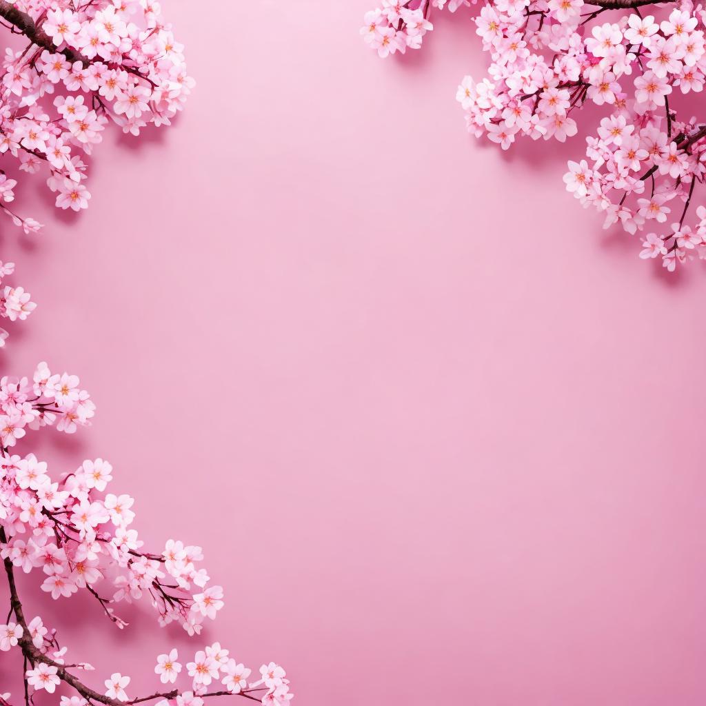 Pink background with cherry by @ai_generated