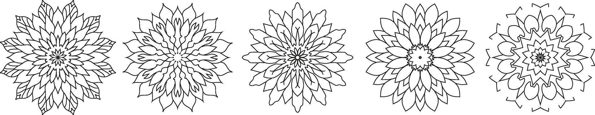 Flower Mandala. Vintage decorative elements. Oriental pattern, vector illustration. Islam, Arabic, Indian Stock Free