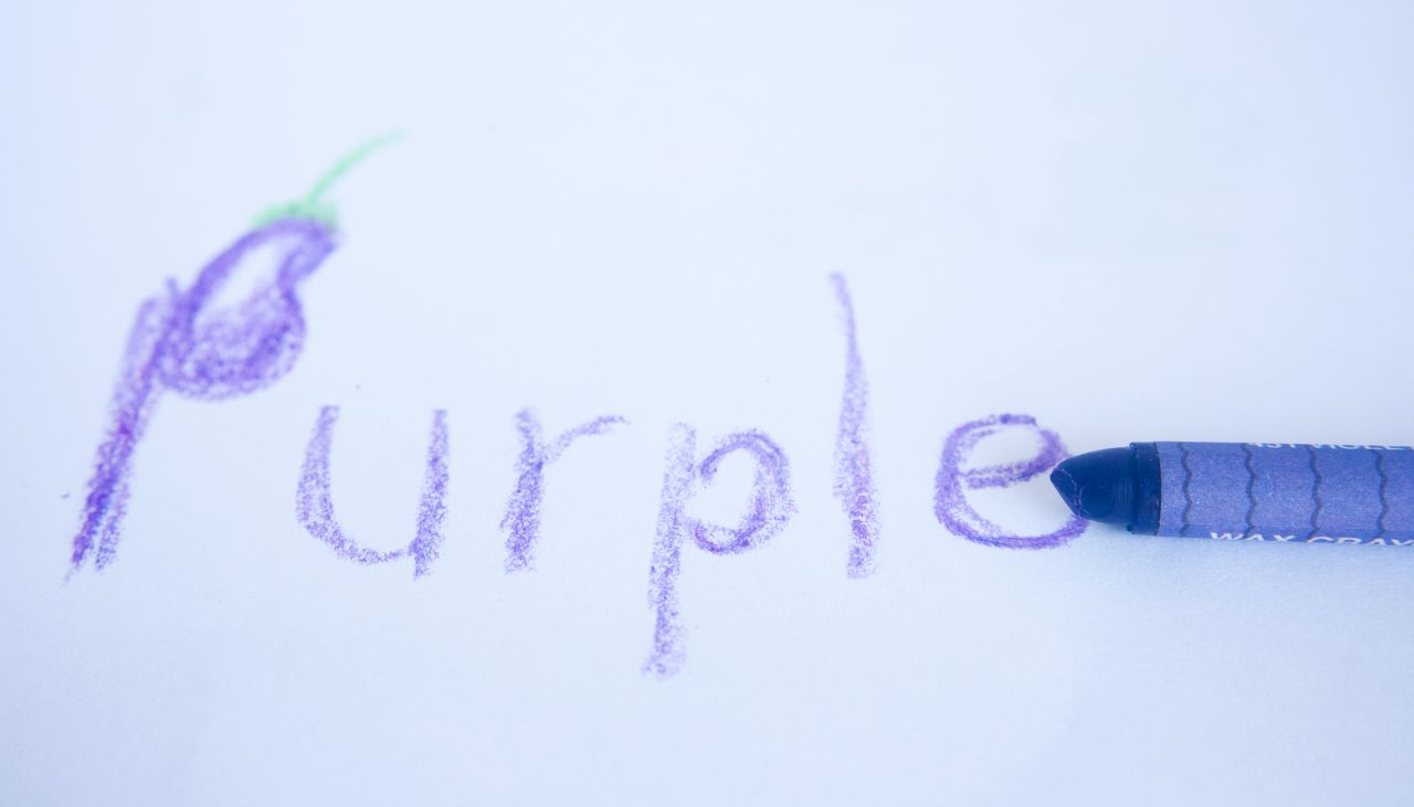 
									Purple Crayon Stock Free