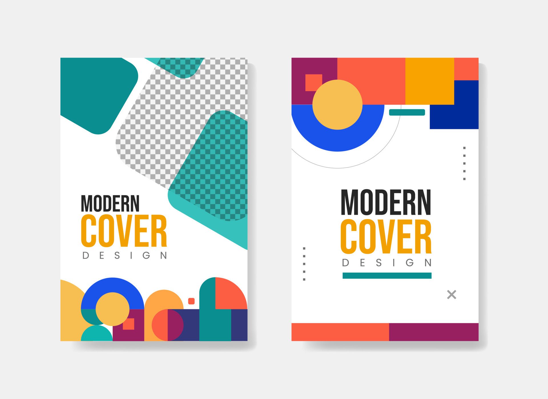 Modern geometric cover background design for annual report, brochure, banner, poster and layout Free Vector