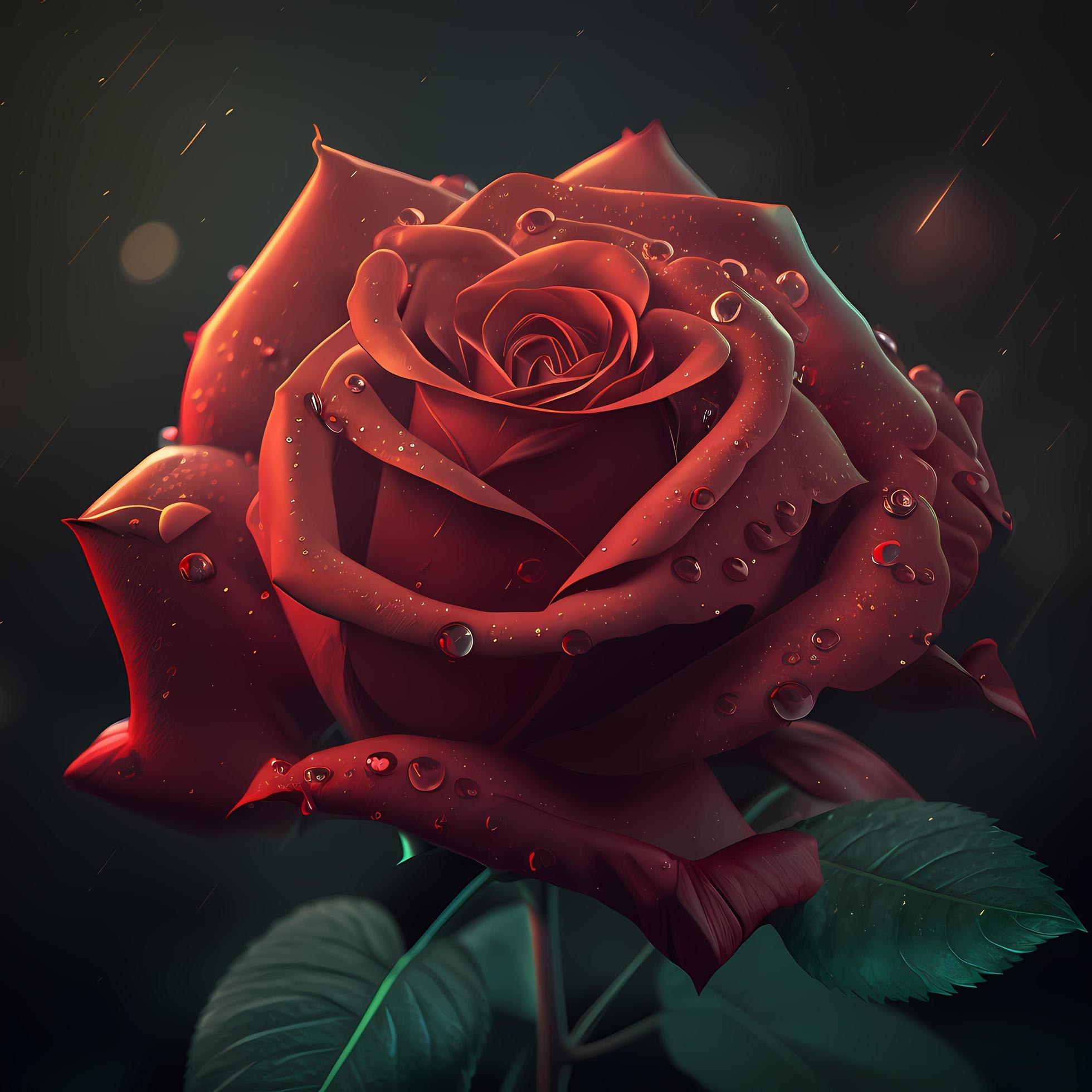 flower rose AI Generated Stock Free