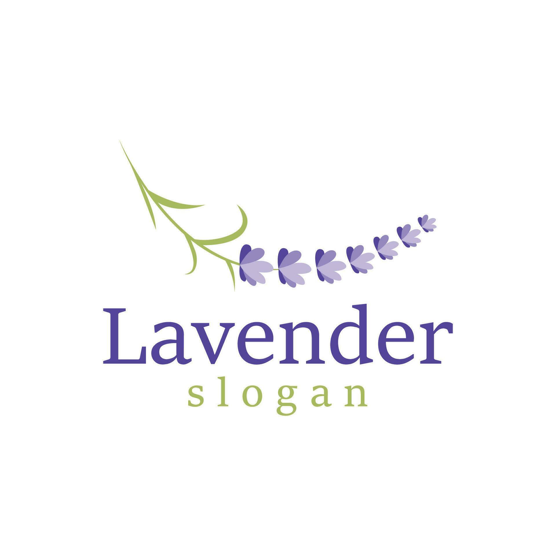 Lavender Logo Elegant Purple Flower Plant Illustration Floral Ornament Design Stock Free