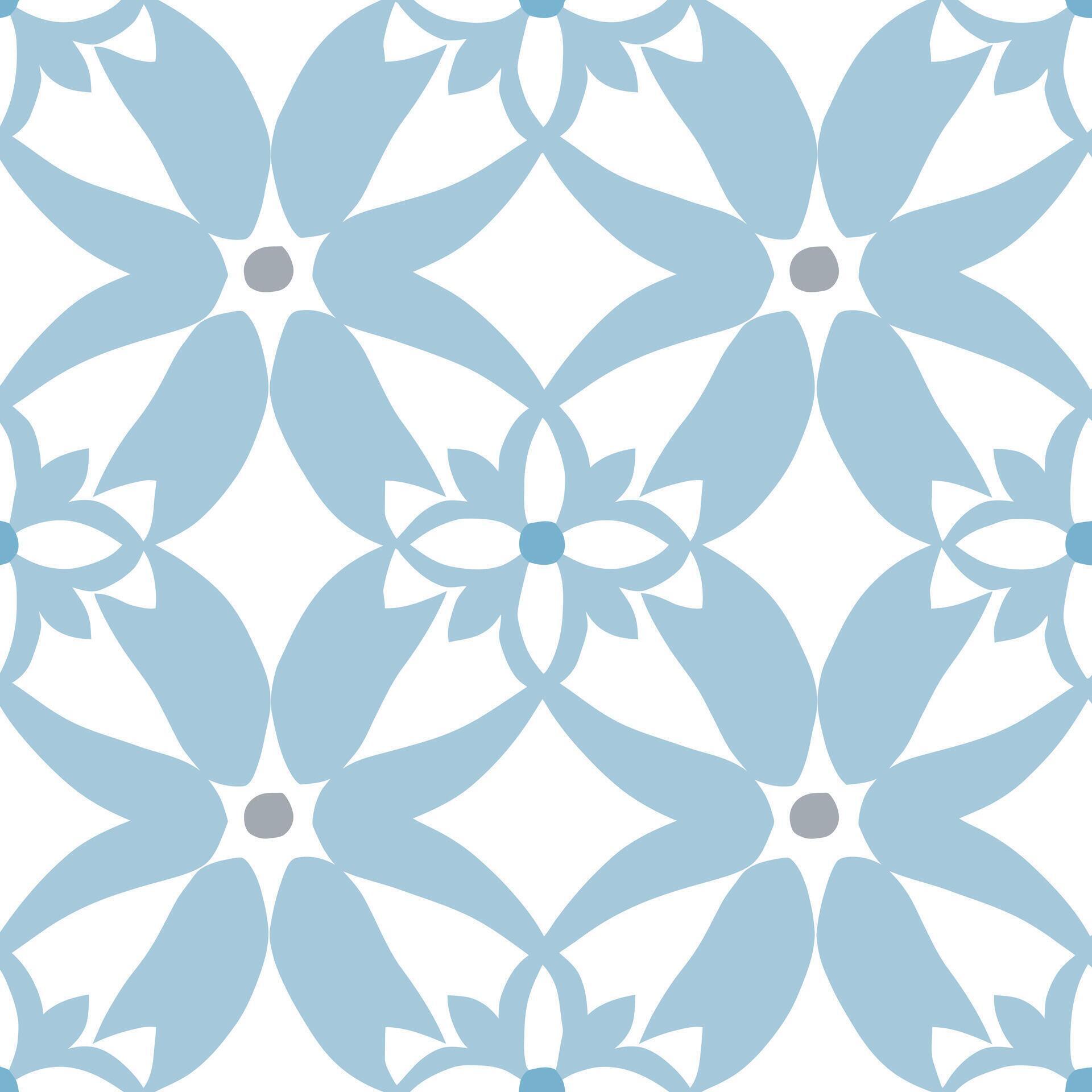 pattern of leaves and flowers blooming on a blue background Stock Free