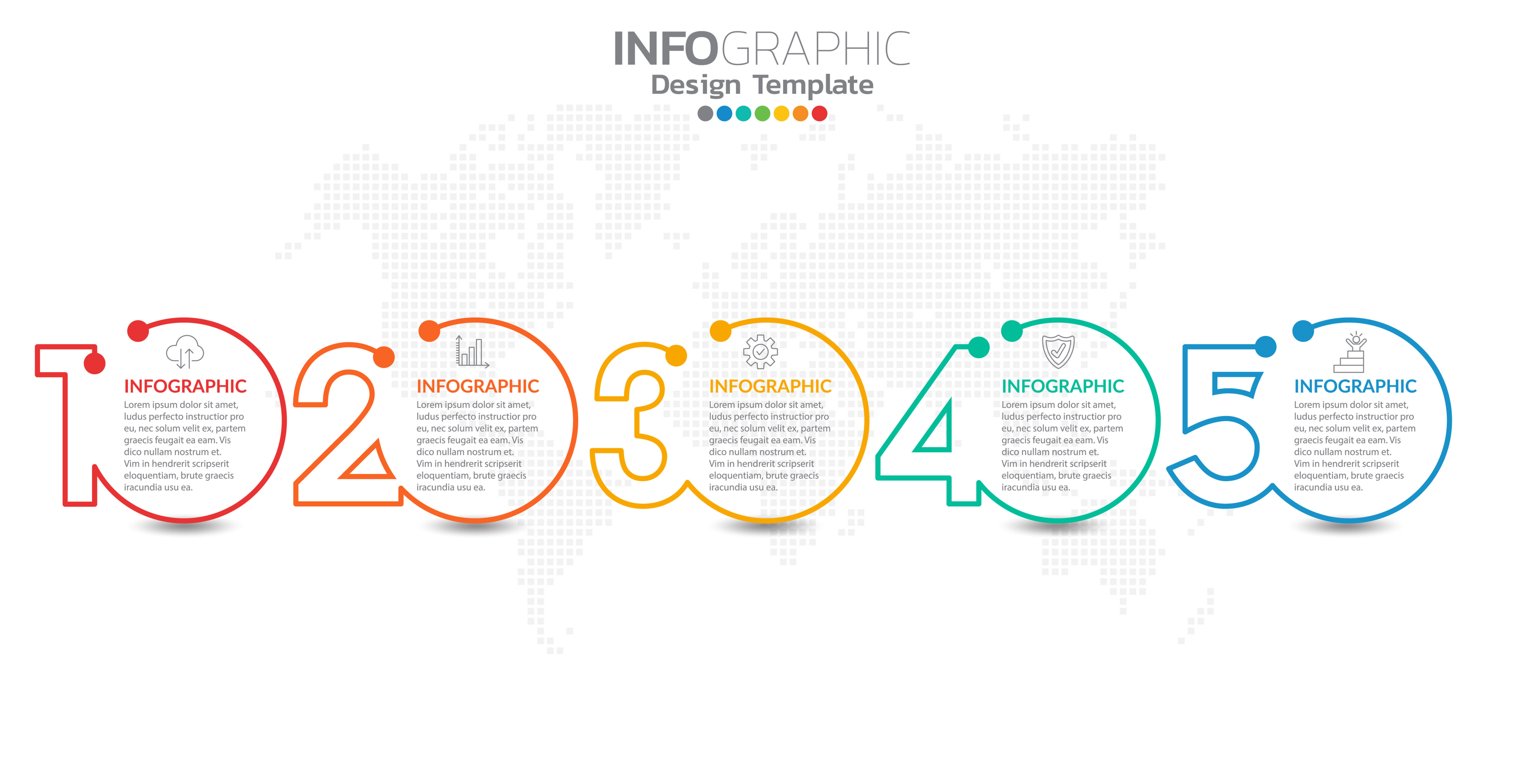 Infographics for business concept with icons and options or steps. Free Vector