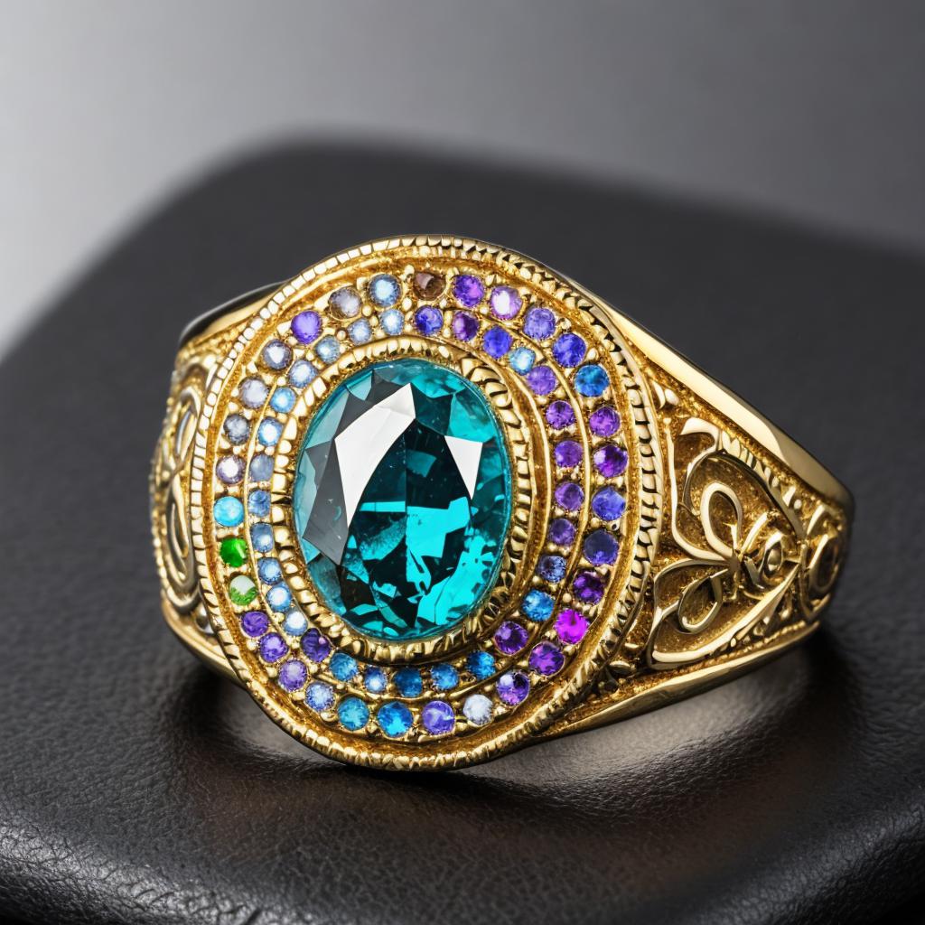 A ring with gems by @ai_generated