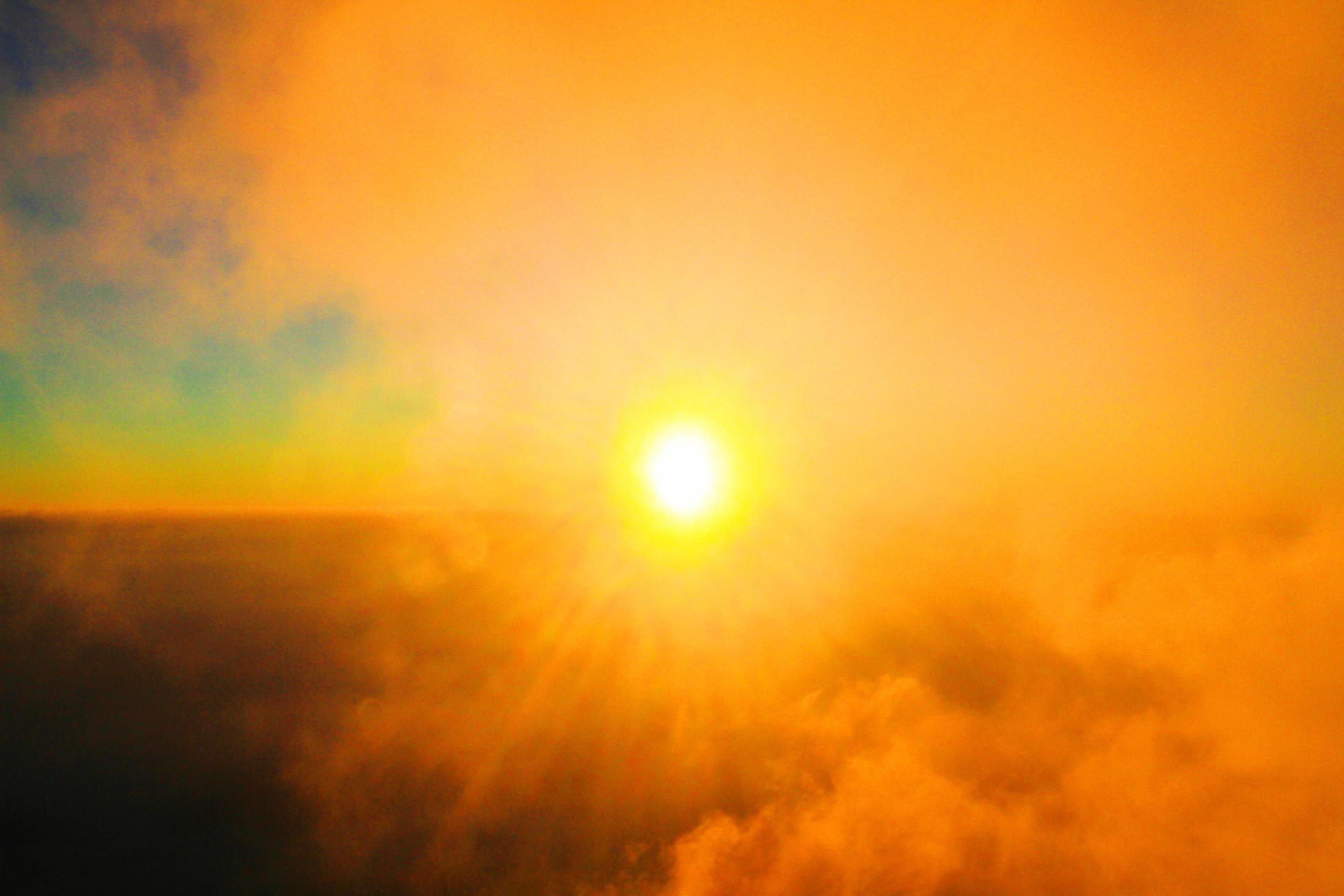 Golden light in Forested and mountain with sunrise in morning mist.Fog cover the jungle hill in Thailand Stock Free