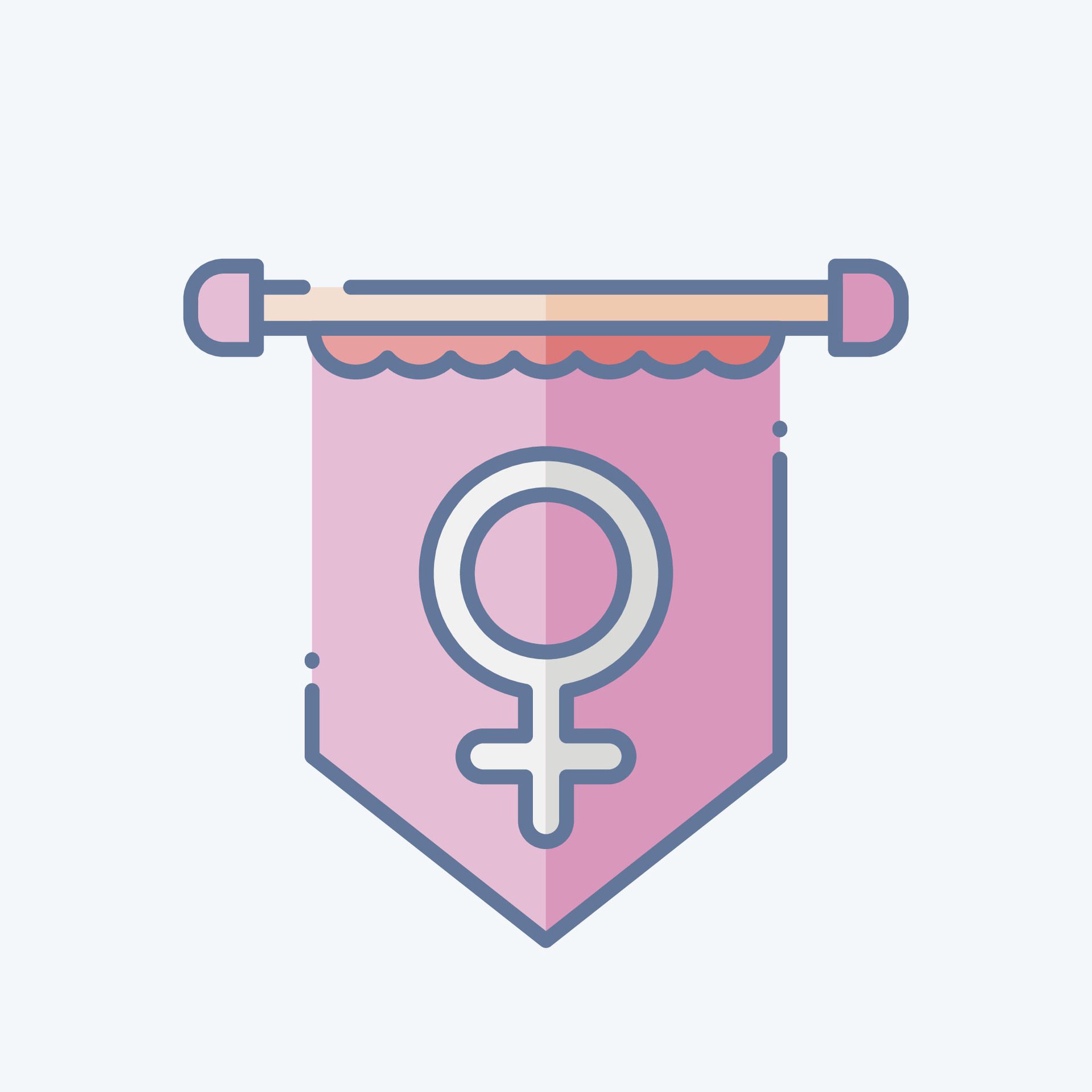 Icon Banner. related to Woman Day symbol. doodle style. simple design illustration Free Vector