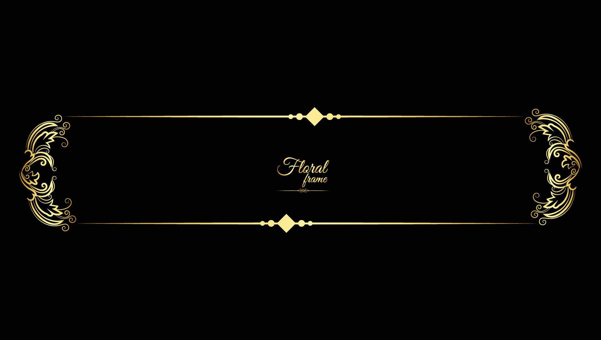 Vector luxury decorative golden vintage frames and borders. retro ornamental frame art and flower isolated floral background Stock Free