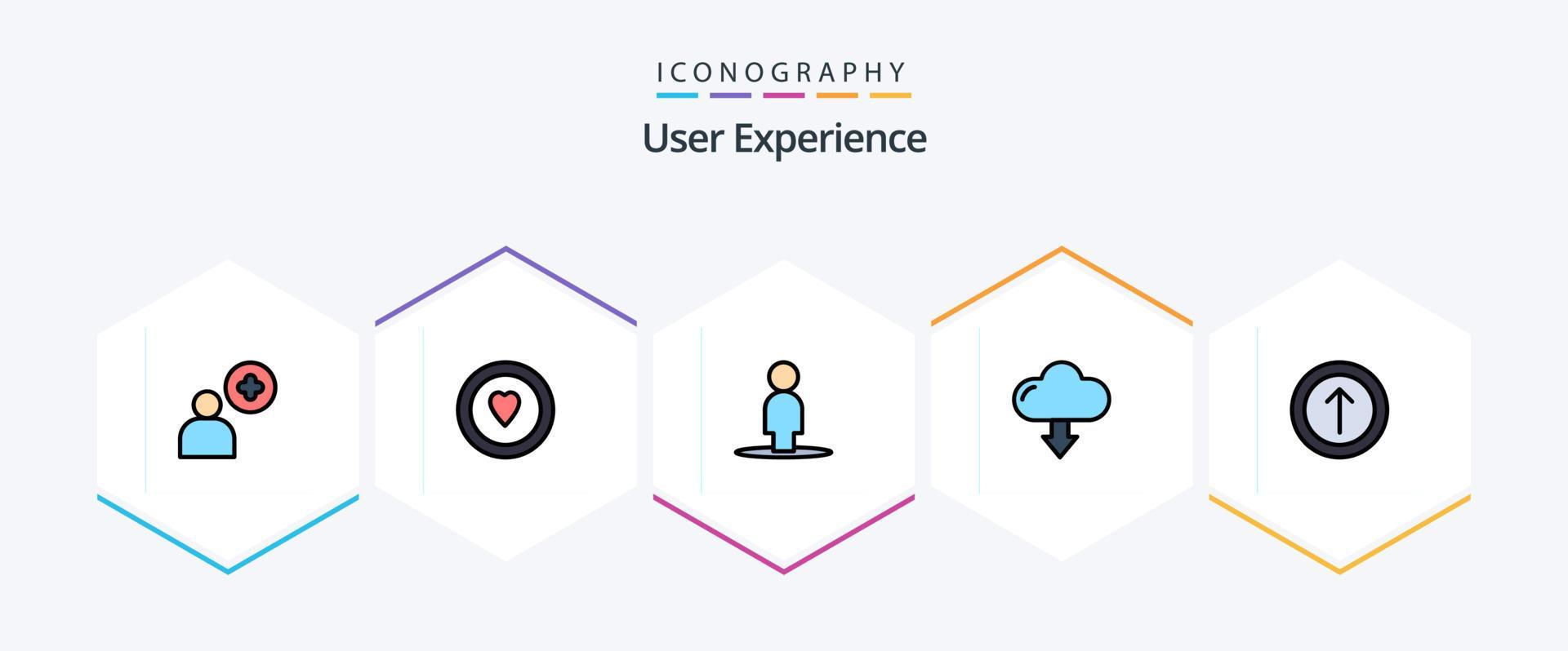 User Experience 25 FilledLine icon pack including . ui. user. arrow. download Stock Free