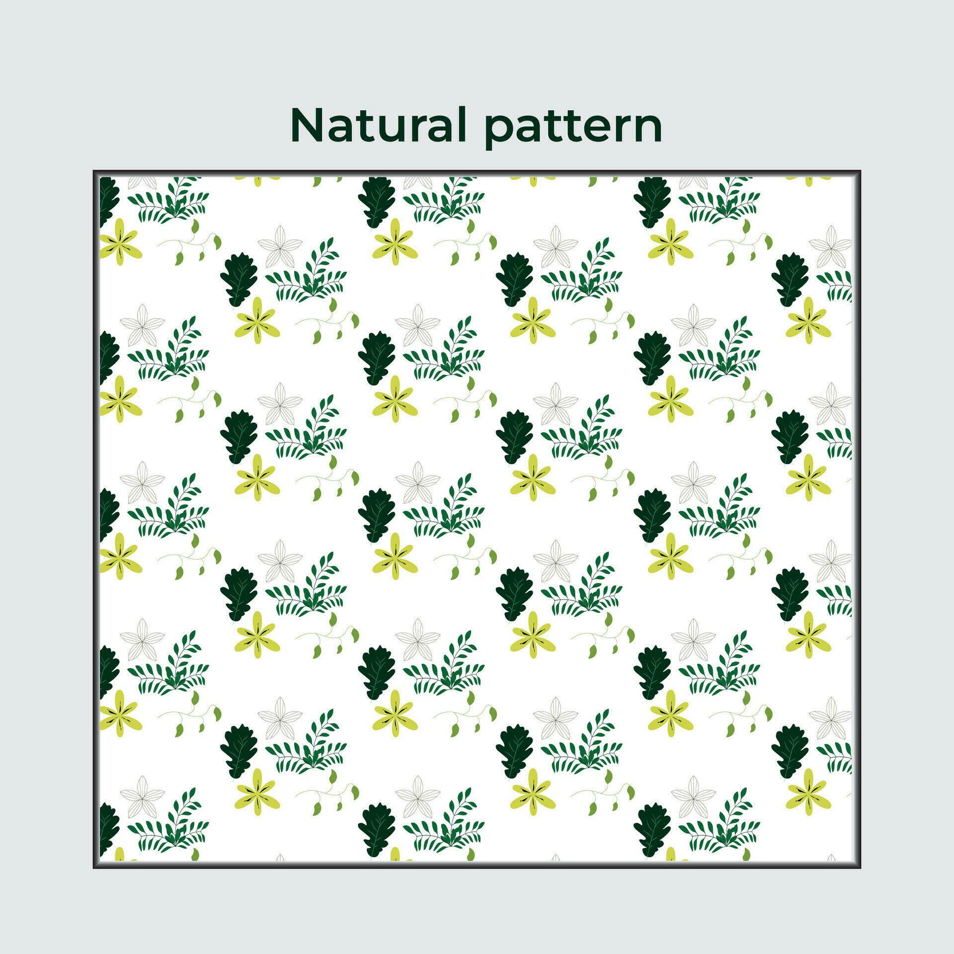 Pattern floral with flowers leaves and herbs Stock Free