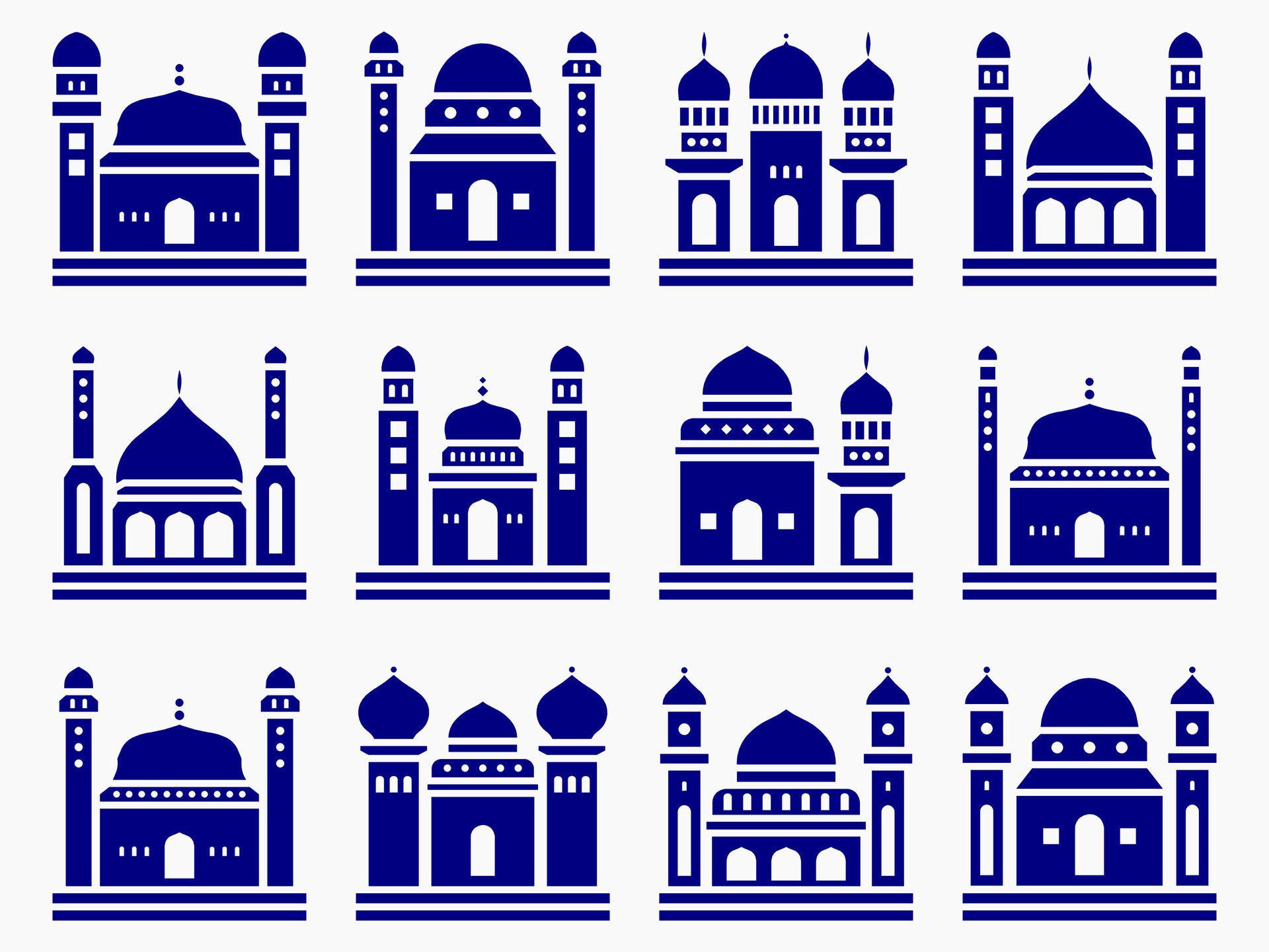 Mosque muslim pattern for decoration, background, panel, and cnc cutting Free Vector